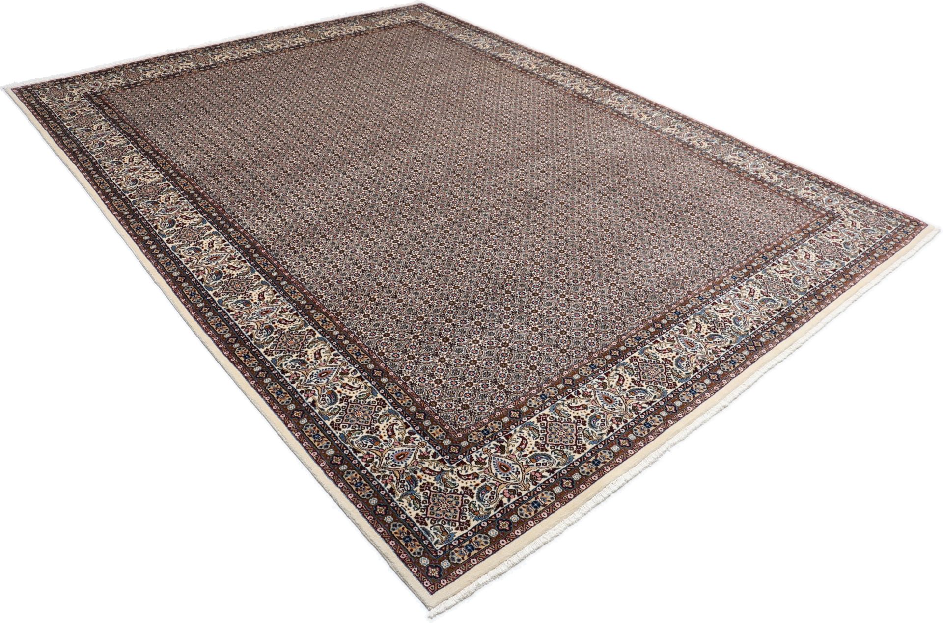 Moud Perserteppich 293 × 395 cm aus Wolle & Seide, handgeknüpft
