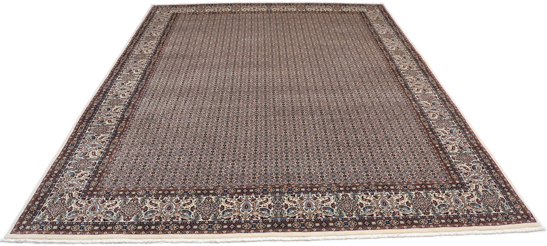 Moud Perserteppich 293 × 395 cm aus Wolle & Seide, handgeknüpft