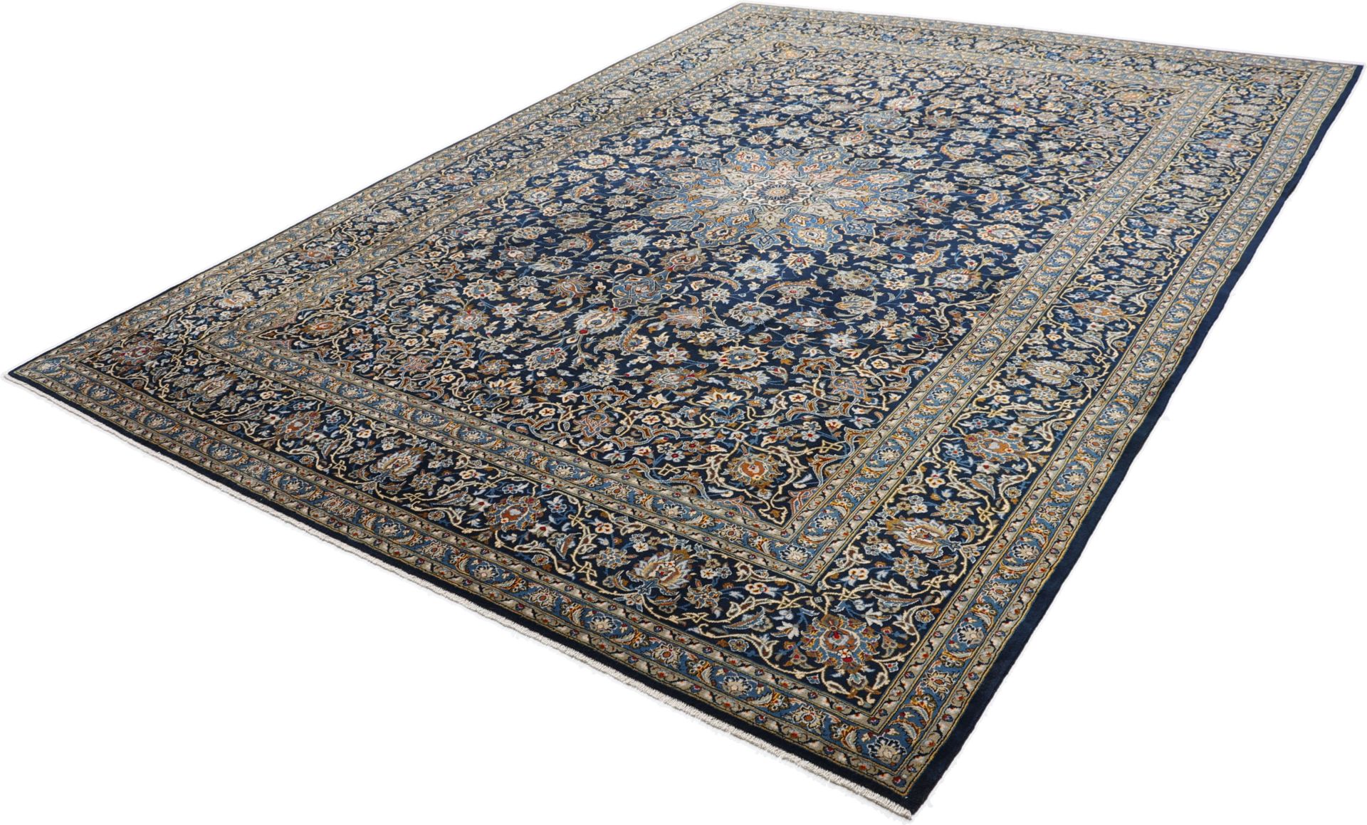 Kashan Perserteppich 310 × 420 cm aus Wolle, handgeknüpft