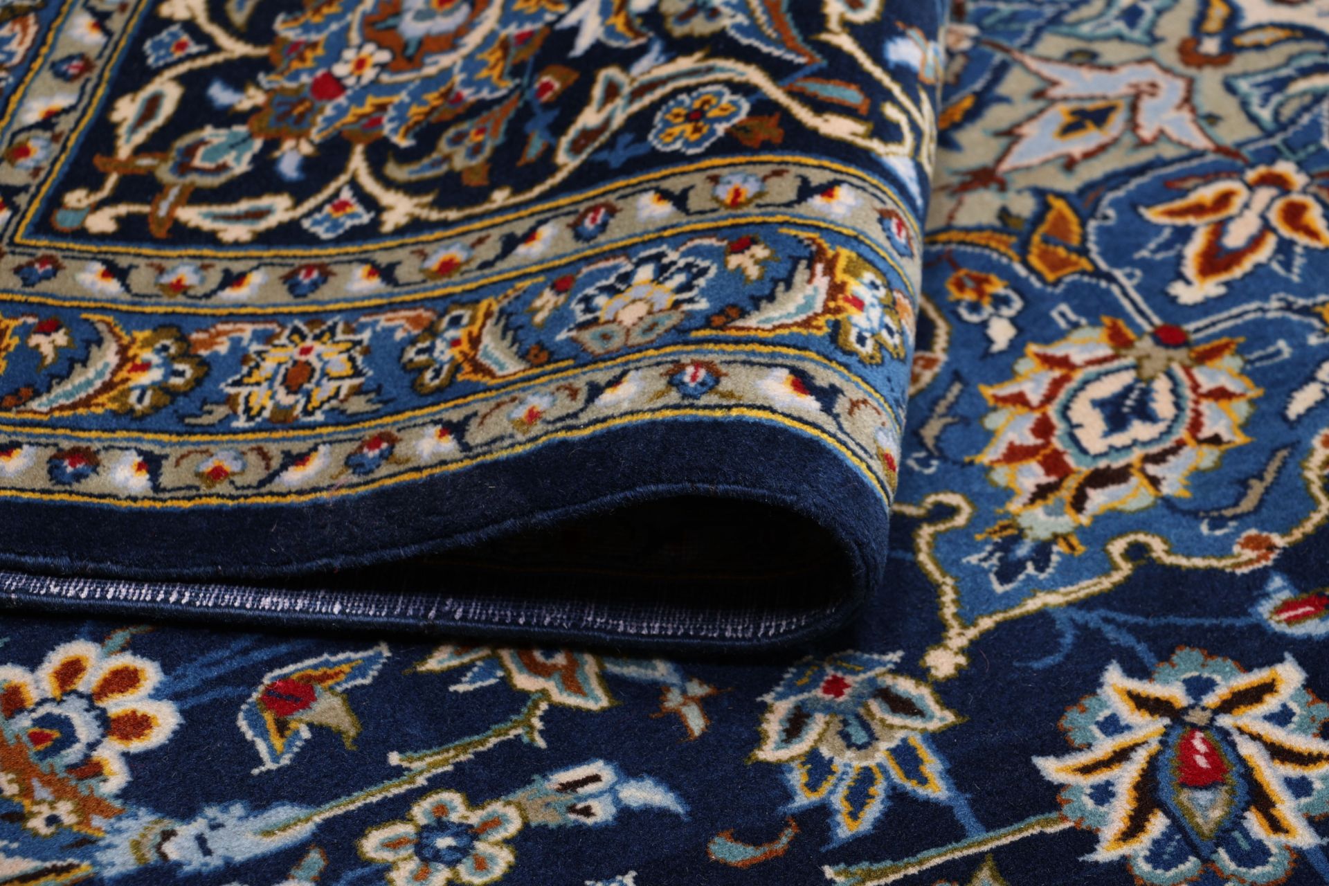 Kashan Perserteppich 310 × 420 cm aus Wolle, handgeknüpft