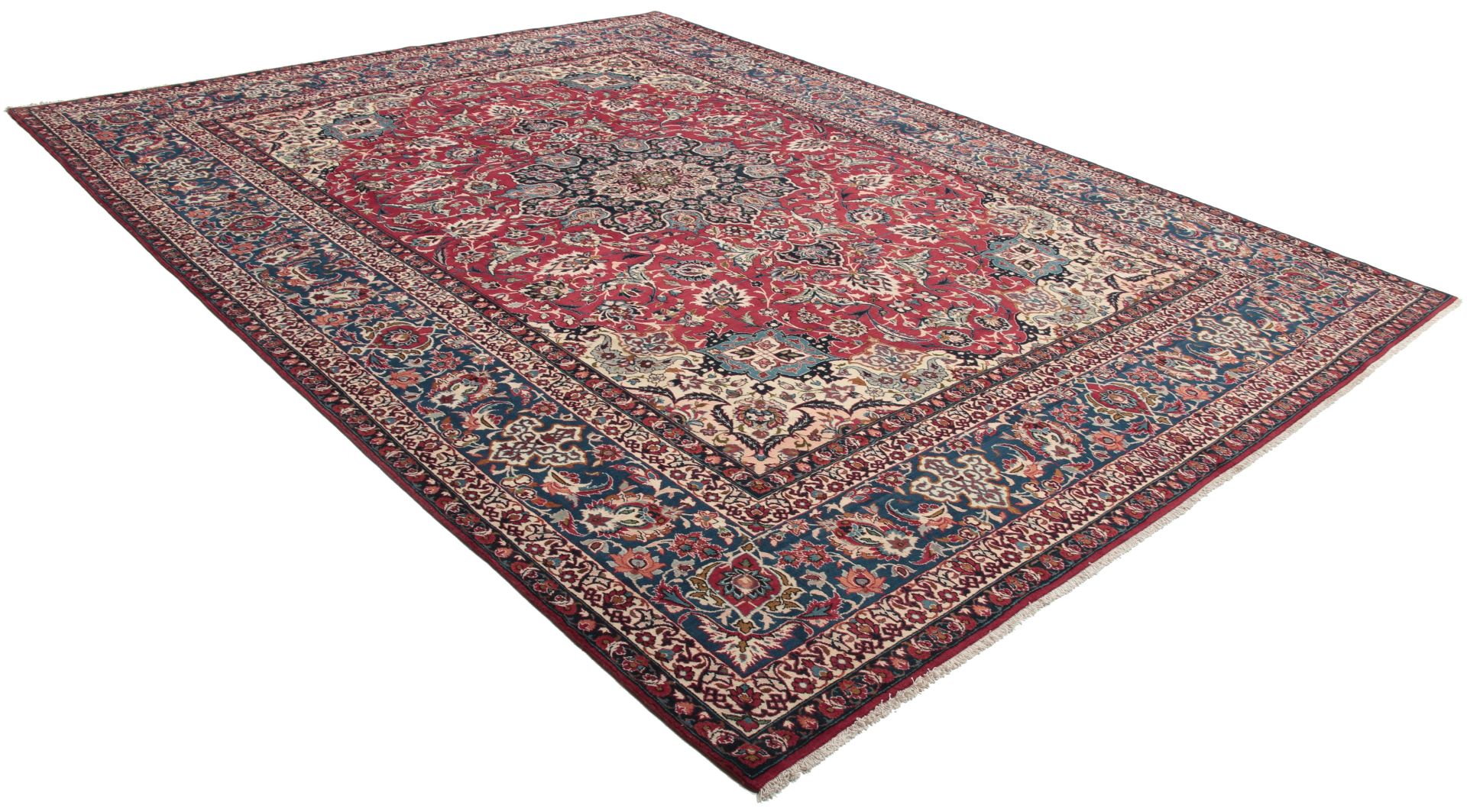 Handgeknüpfter Isfahan Perserteppich, 310 × 408 cm, Wolle