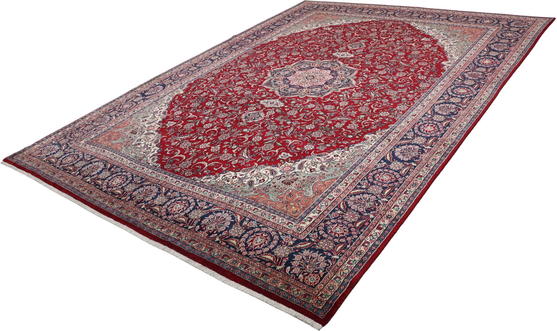 Handgeknüpfter Kashan Perserteppich, 295 × 417 cm, Wolle