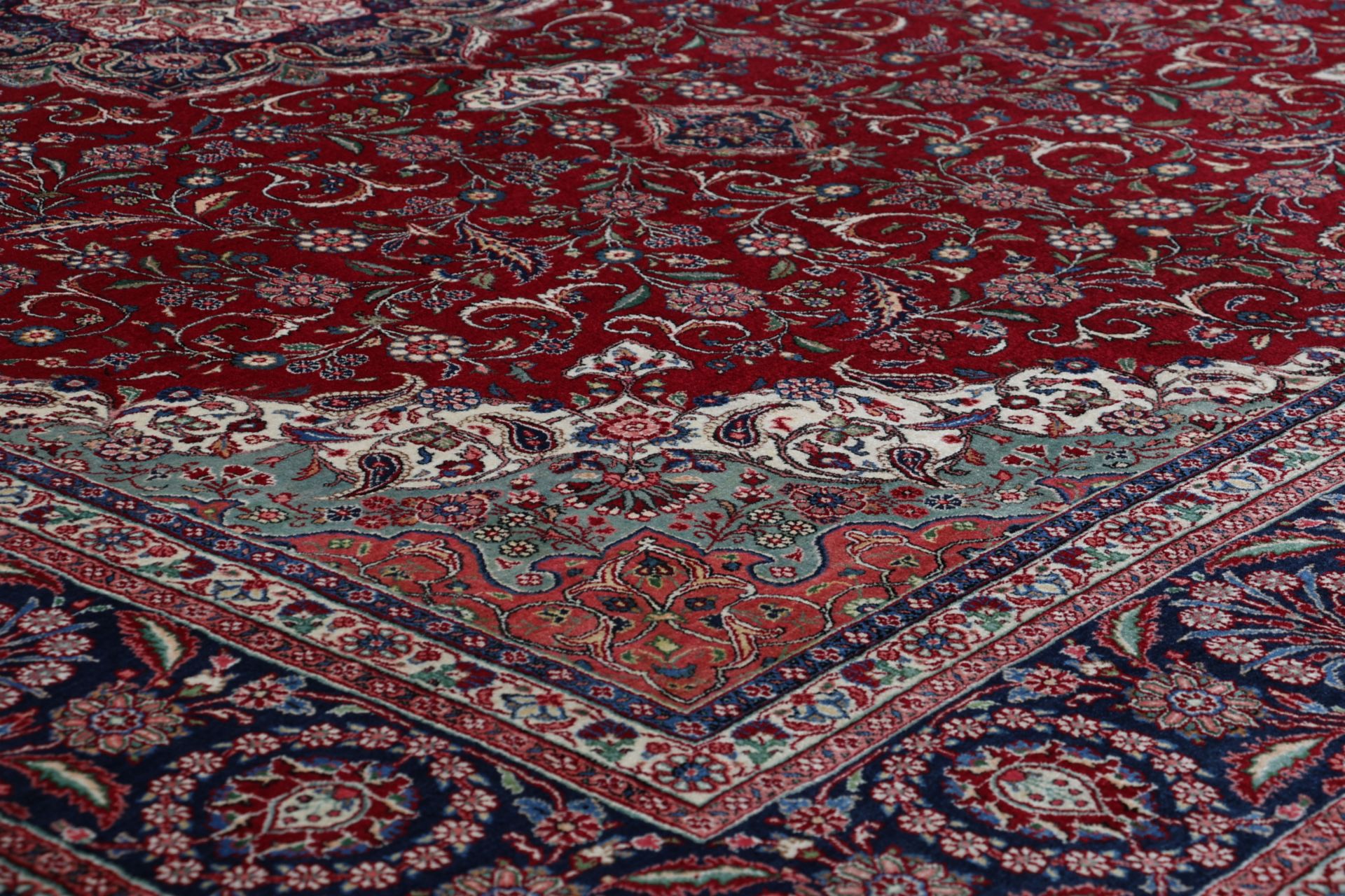 Handgeknüpfter Kashan Perserteppich, 295 × 417 cm, Wolle