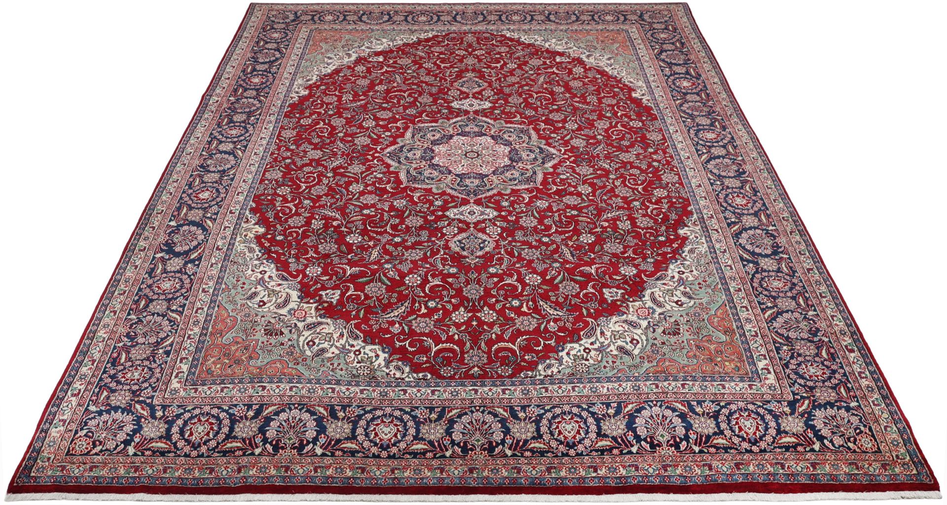 Handgeknüpfter Kashan Perserteppich, 295 × 417 cm, Wolle
