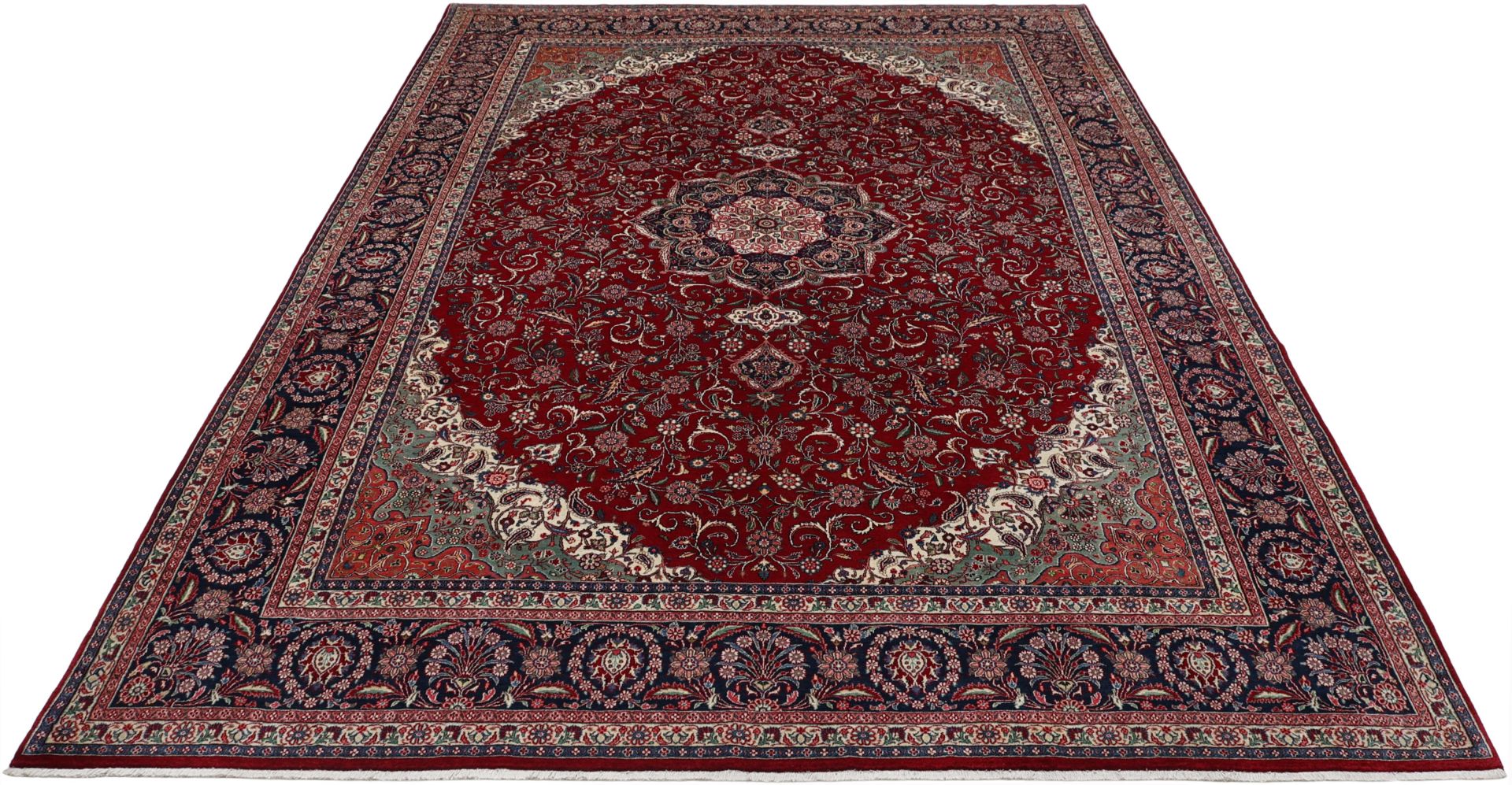 Handgeknüpfter Kashan Perserteppich, 295 × 417 cm, Wolle