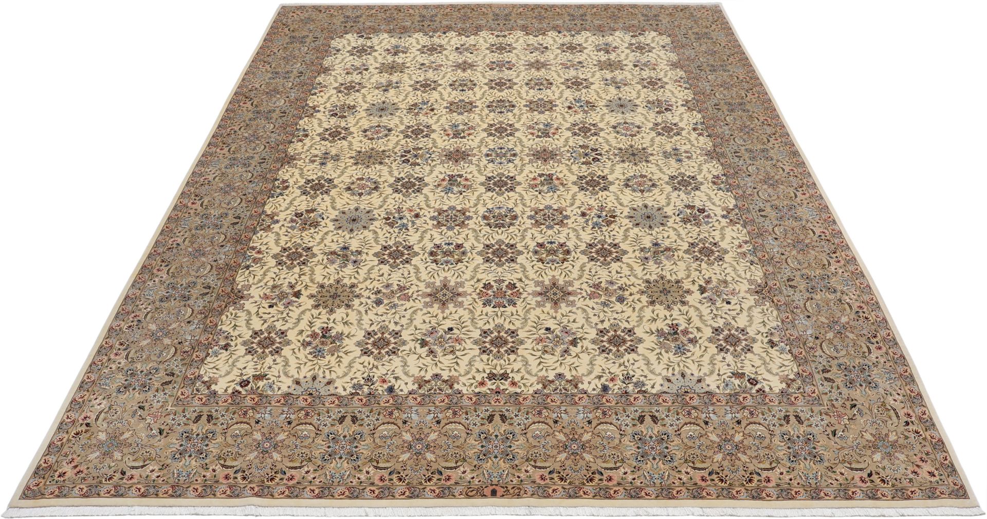 perserteppich-isfahan-290-x-385-cm-schurwolle-seide-handgeknupft-10 Isfahan Perserteppich 290 × 385 cm aus Wolle & Seide, handgeknüpft
