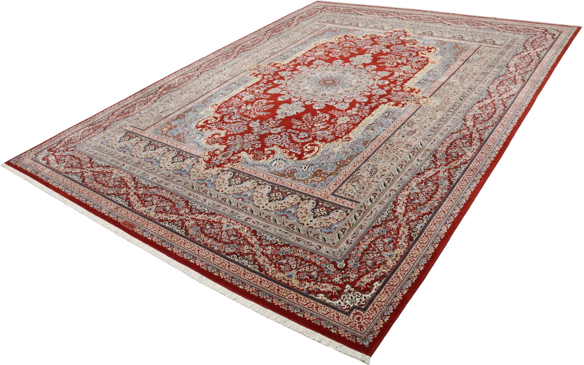 perserteppich-isfahan-290-x-393-cm-schurwolle-seide-handgeknupft-1 Isfahan Perserteppich aus Iran, 290 × 393 cm