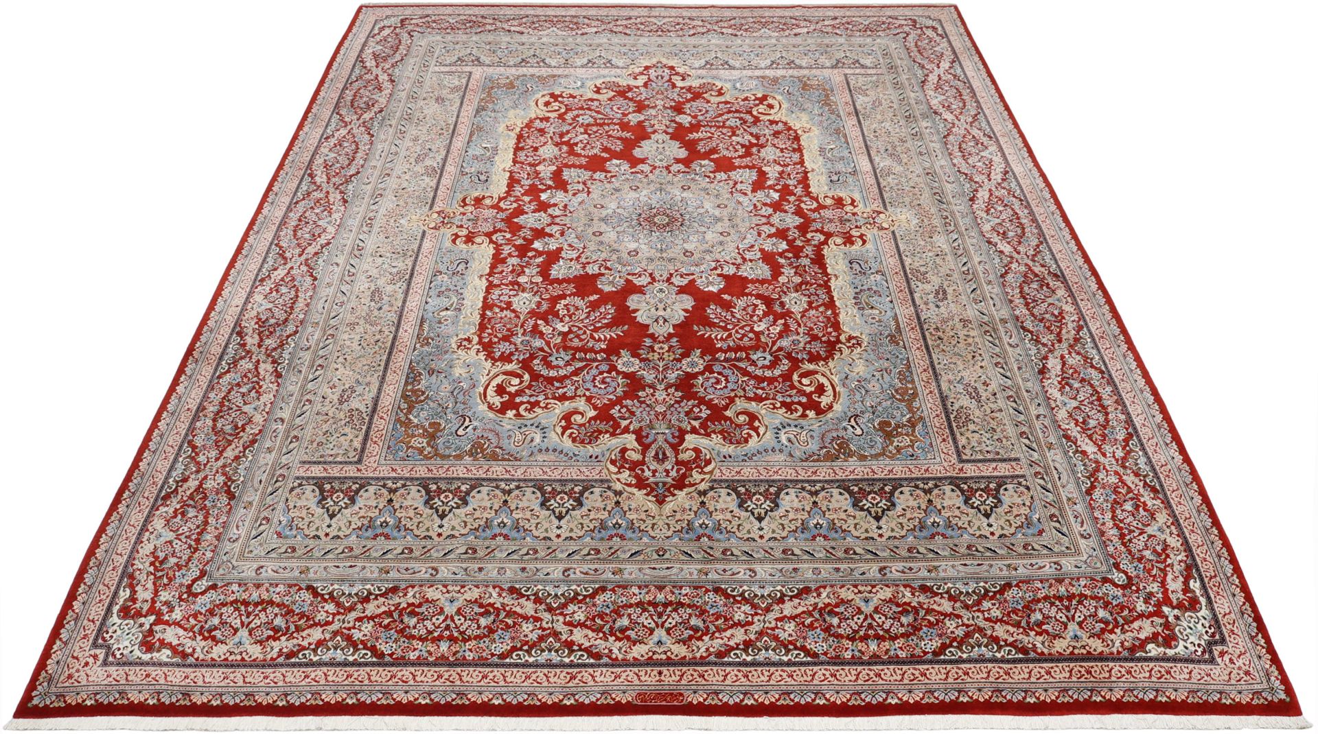 perserteppich-isfahan-290-x-393-cm-schurwolle-seide-handgeknupft-11 Isfahan Perserteppich aus Iran, 290 × 393 cm