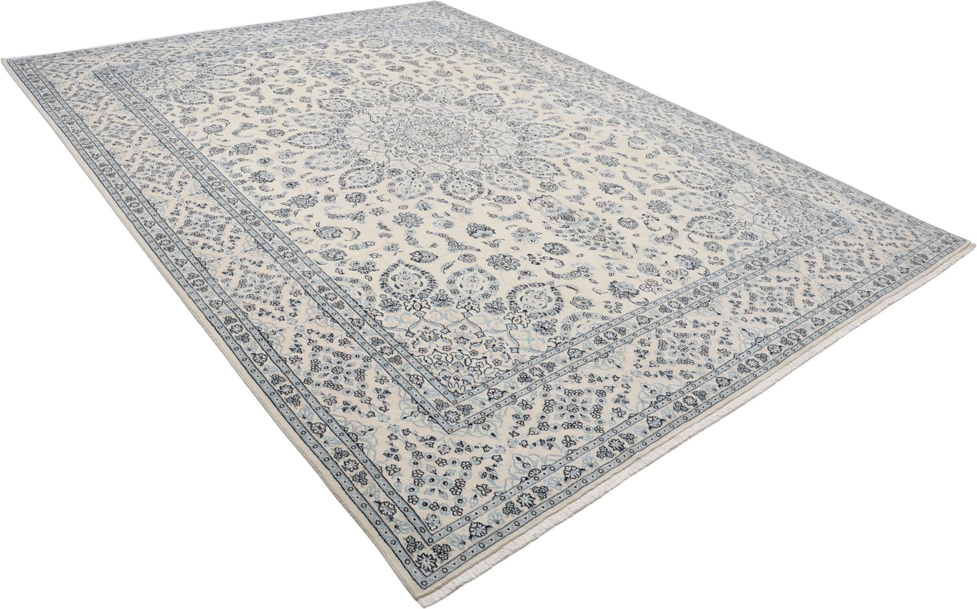 Handgeknüpfter Nain Perserteppich, 292 × 400 cm, Wolle & Seide