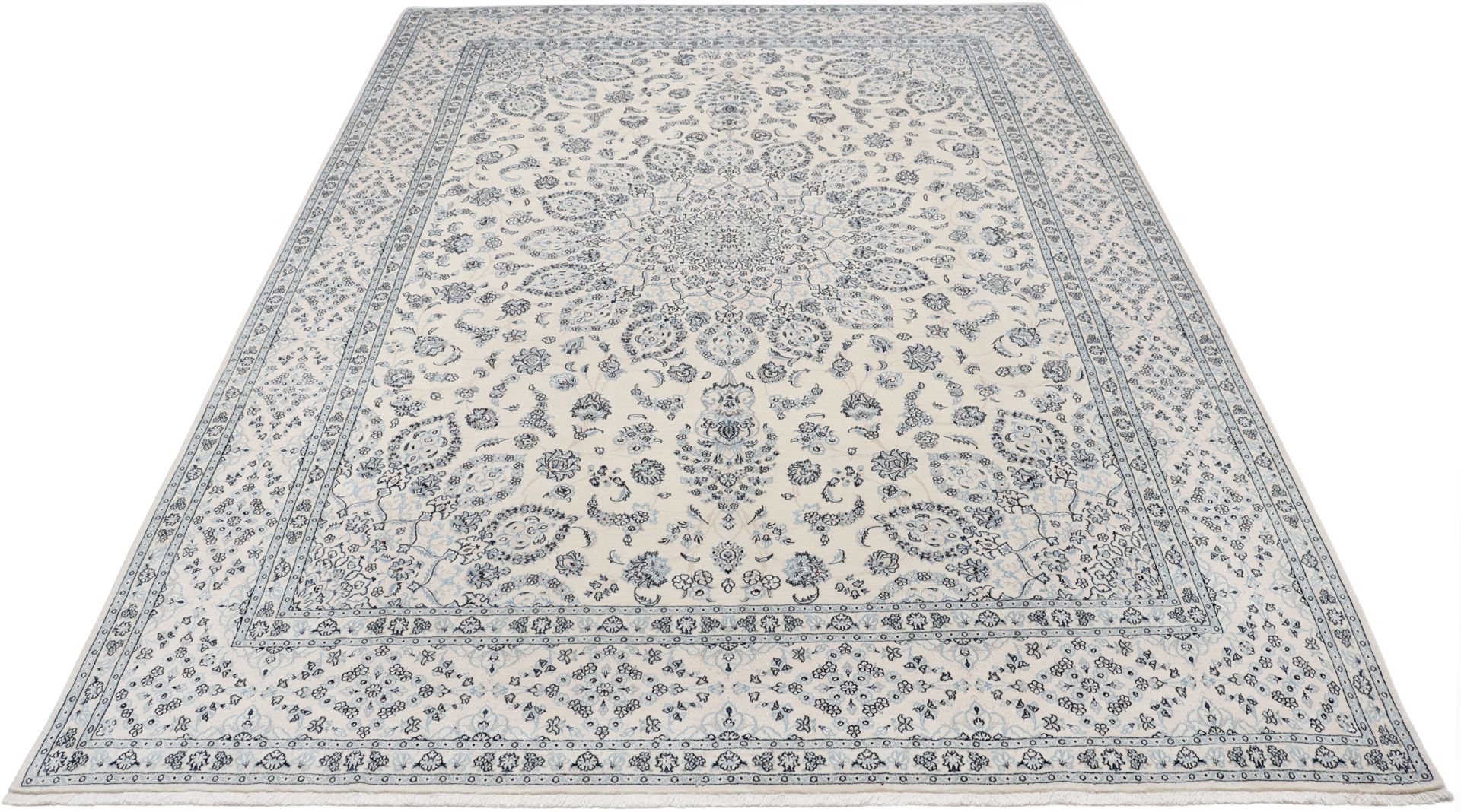 Handgeknüpfter Nain Perserteppich, 292 × 400 cm, Wolle & Seide