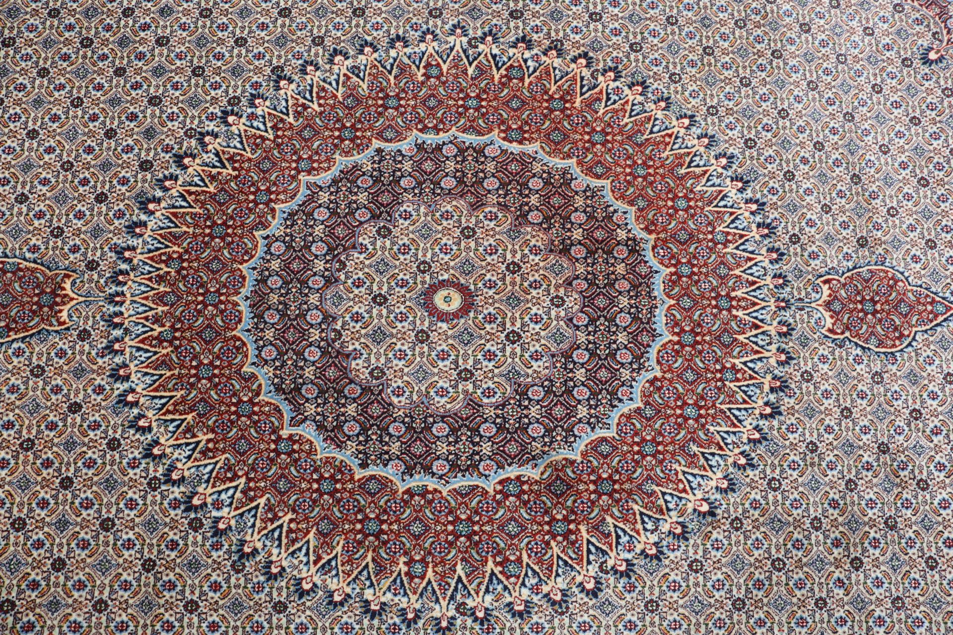 perserteppich-moud-292-x-400-cm-schurwolle-handgeknupft-floral-8 Handgeknüpfter Moud Perserteppich, 292 × 400 cm, Wolle