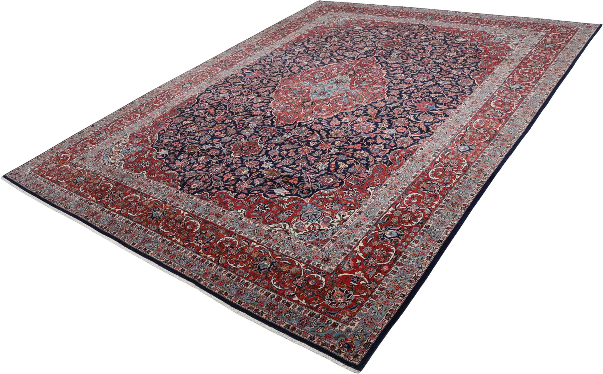 Antiker Kashan Perserteppich, 315 × 415 cm, Wolle