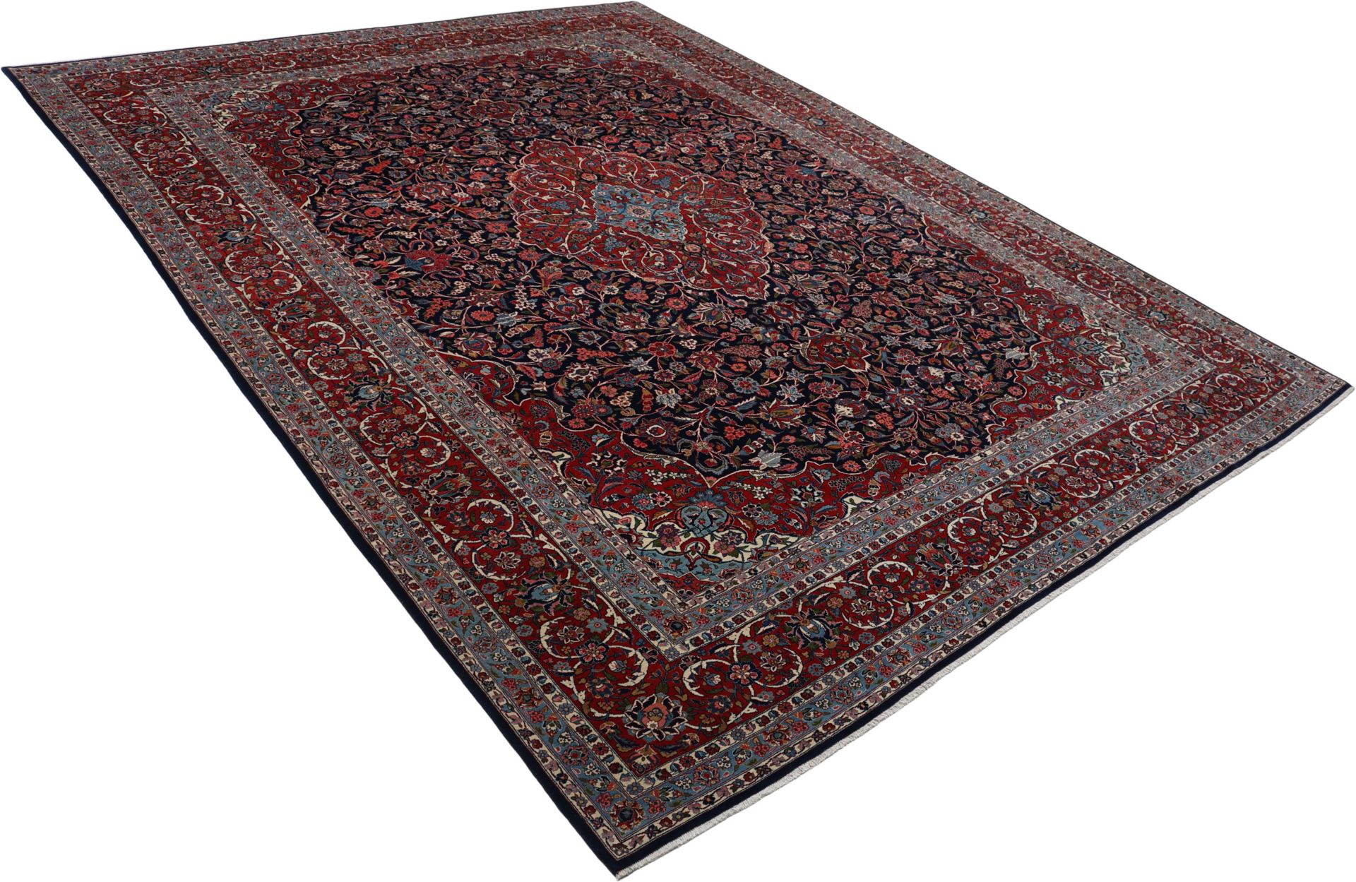 Antiker Kashan Perserteppich, 315 × 415 cm, Wolle
