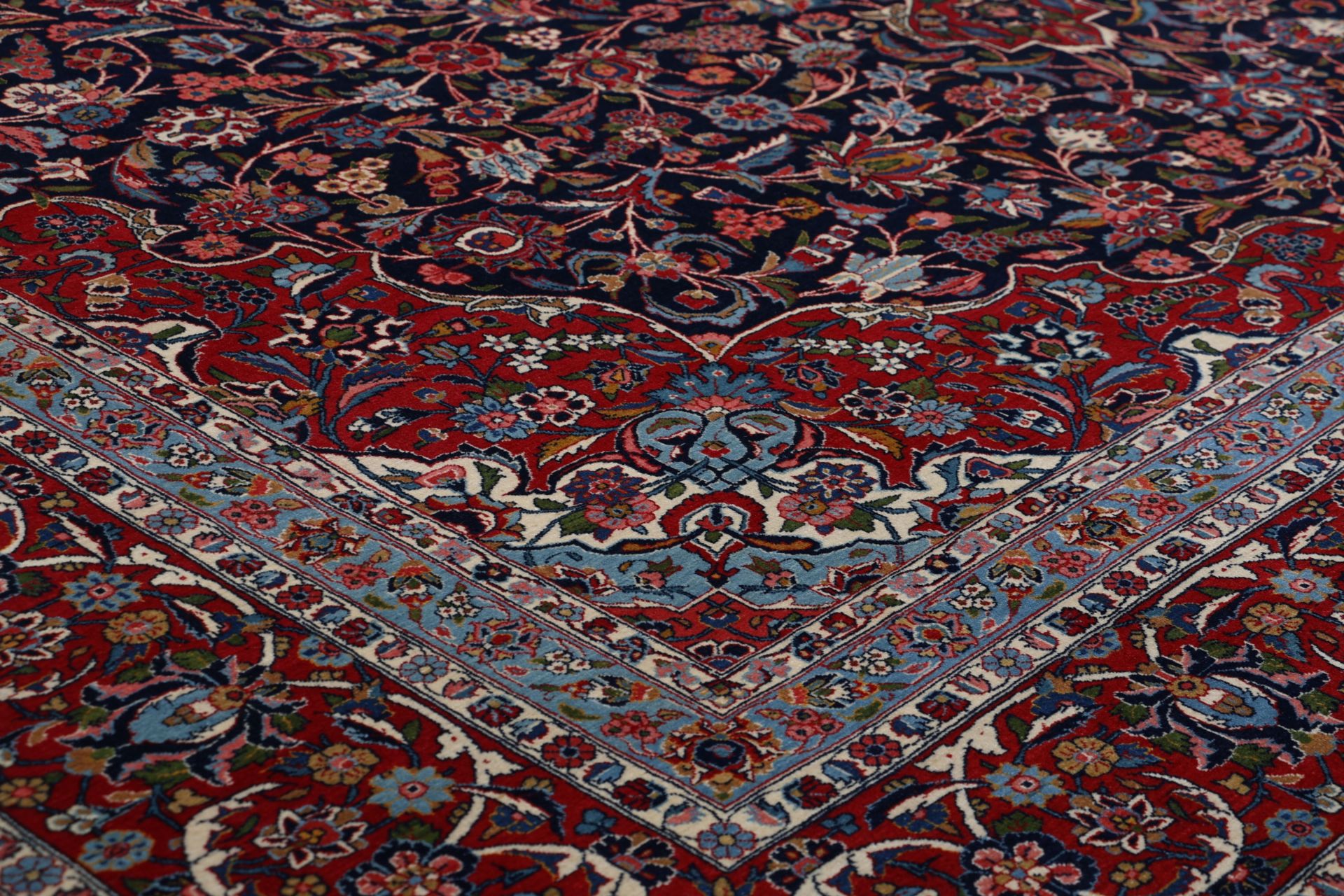 Antiker Kashan Perserteppich, 315 × 415 cm, Wolle