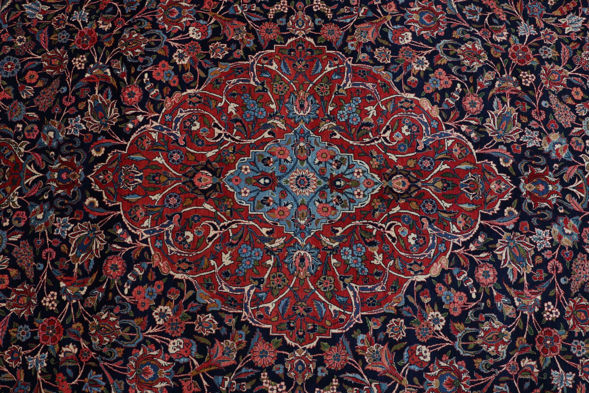 Antiker Kashan Perserteppich, 315 × 415 cm, Wolle