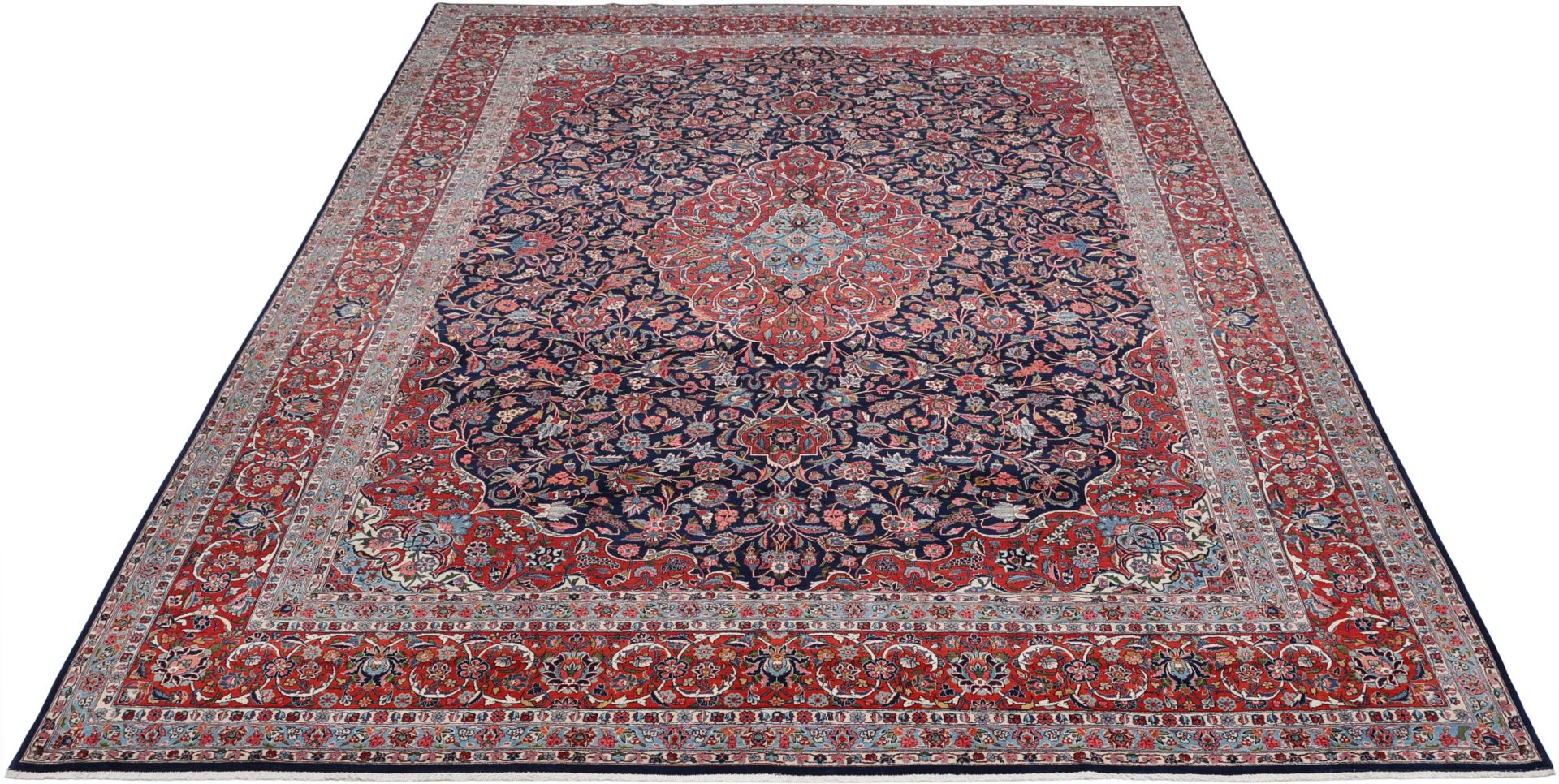 Antiker Kashan Perserteppich, 315 × 415 cm, Wolle