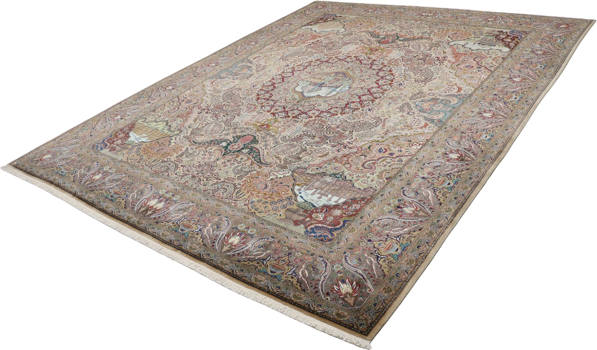 perserteppich-tabriz-310-x-402-cm-schurwolle-handgeknupft-70-jahre-alt-1 Täbriz Perserteppich 310 × 402 cm aus Wolle, handgeknüpft