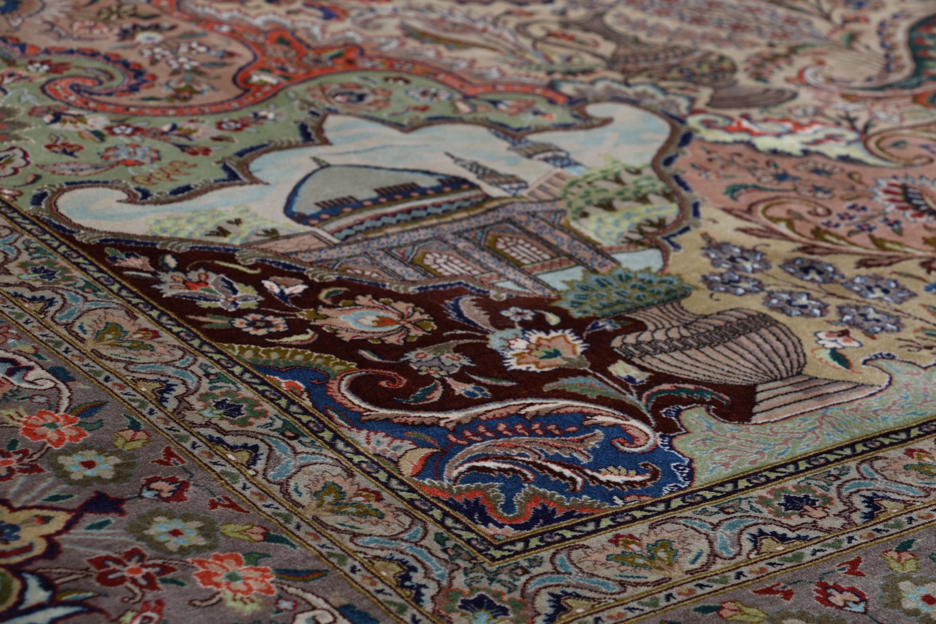 perserteppich-tabriz-310-x-402-cm-schurwolle-handgeknupft-70-jahre-alt-3 Täbriz Perserteppich 310 × 402 cm aus Wolle, handgeknüpft