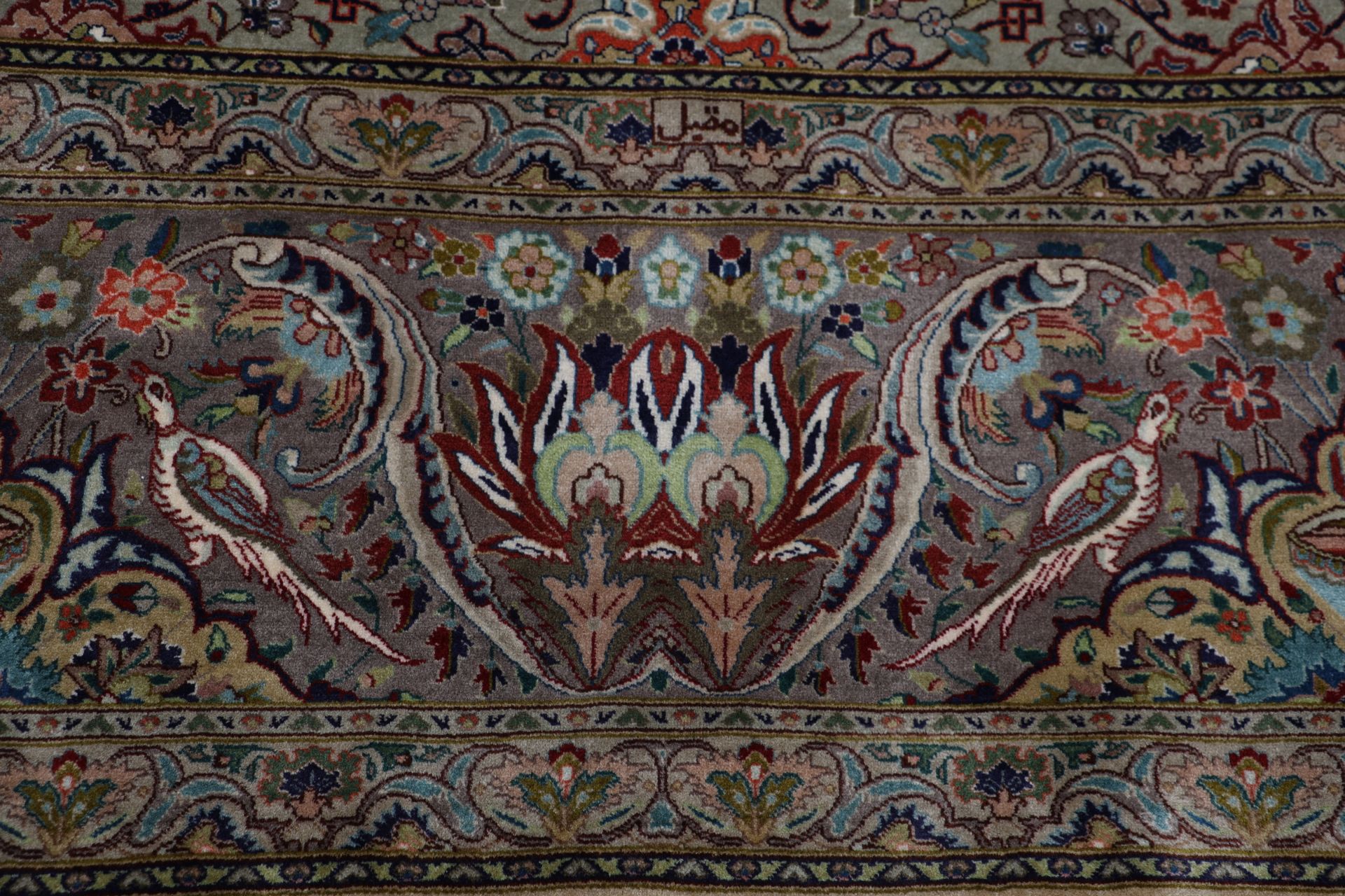 perserteppich-tabriz-310-x-402-cm-schurwolle-handgeknupft-70-jahre-alt-5 Täbriz Perserteppich 310 × 402 cm aus Wolle, handgeknüpft