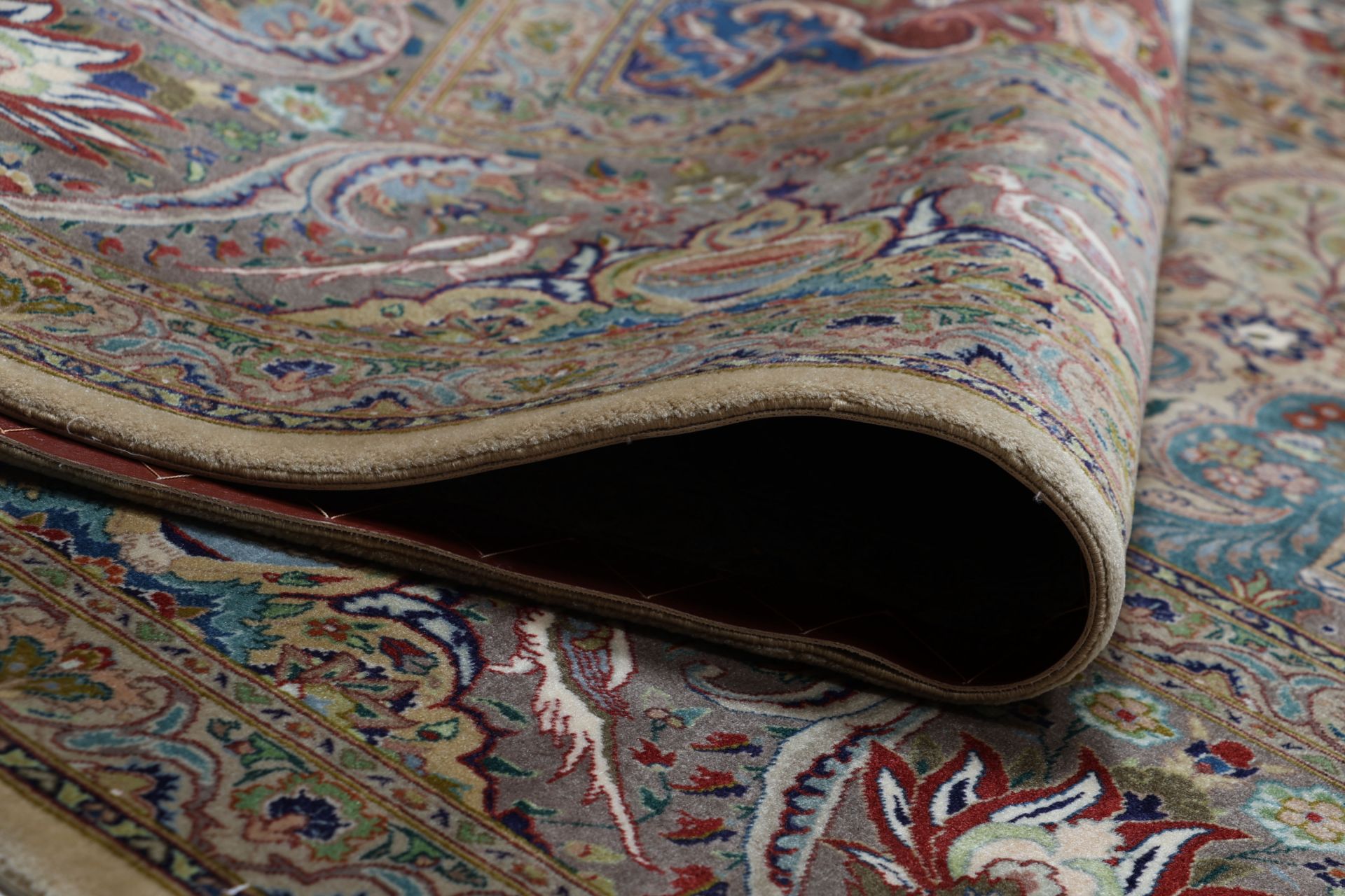 perserteppich-tabriz-310-x-402-cm-schurwolle-handgeknupft-70-jahre-alt-7 Täbriz Perserteppich 310 × 402 cm aus Wolle, handgeknüpft