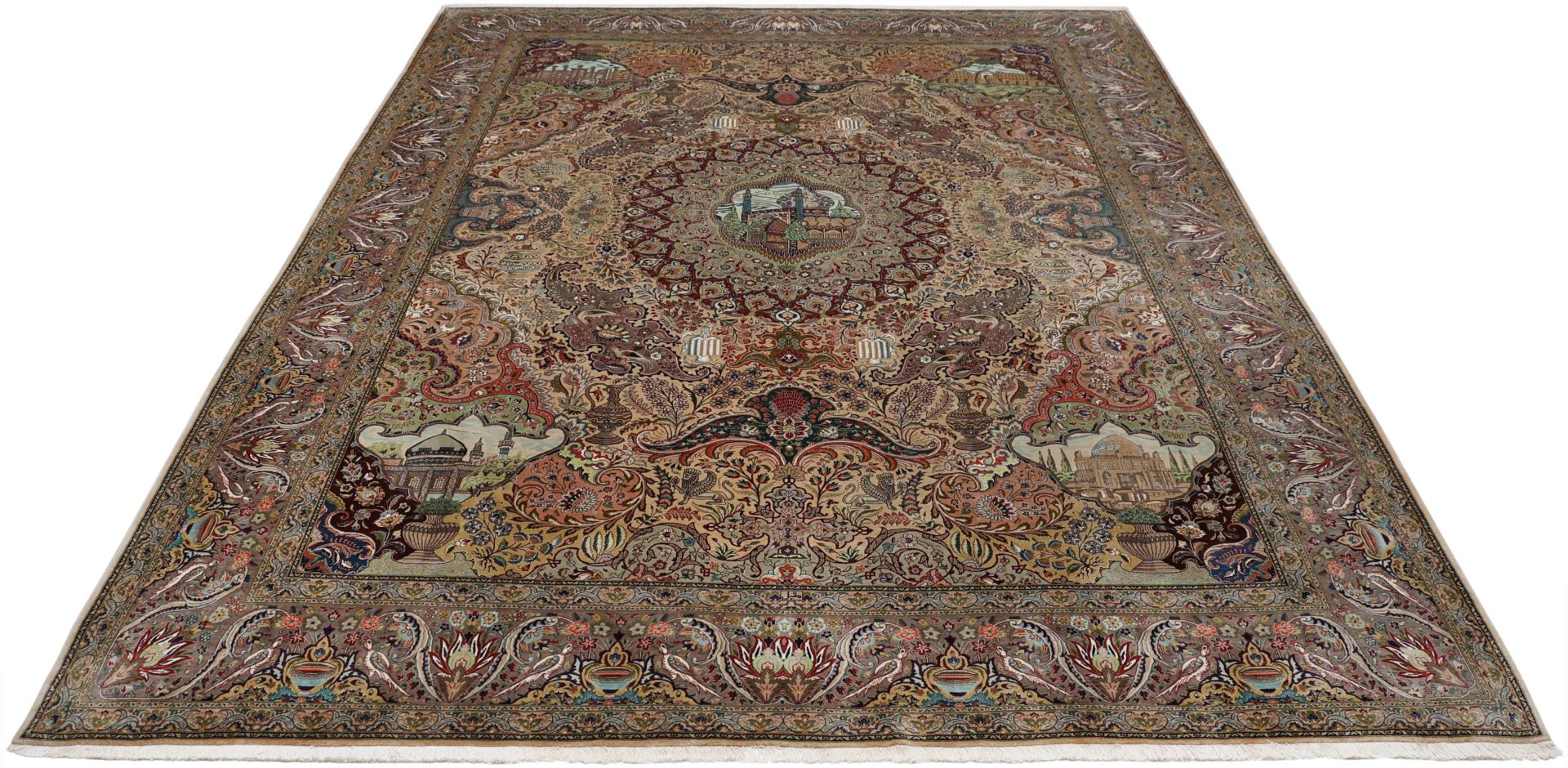 perserteppich-tabriz-310-x-402-cm-schurwolle-handgeknupft-70-jahre-alt-10 Täbriz Perserteppich 310 × 402 cm aus Wolle, handgeknüpft