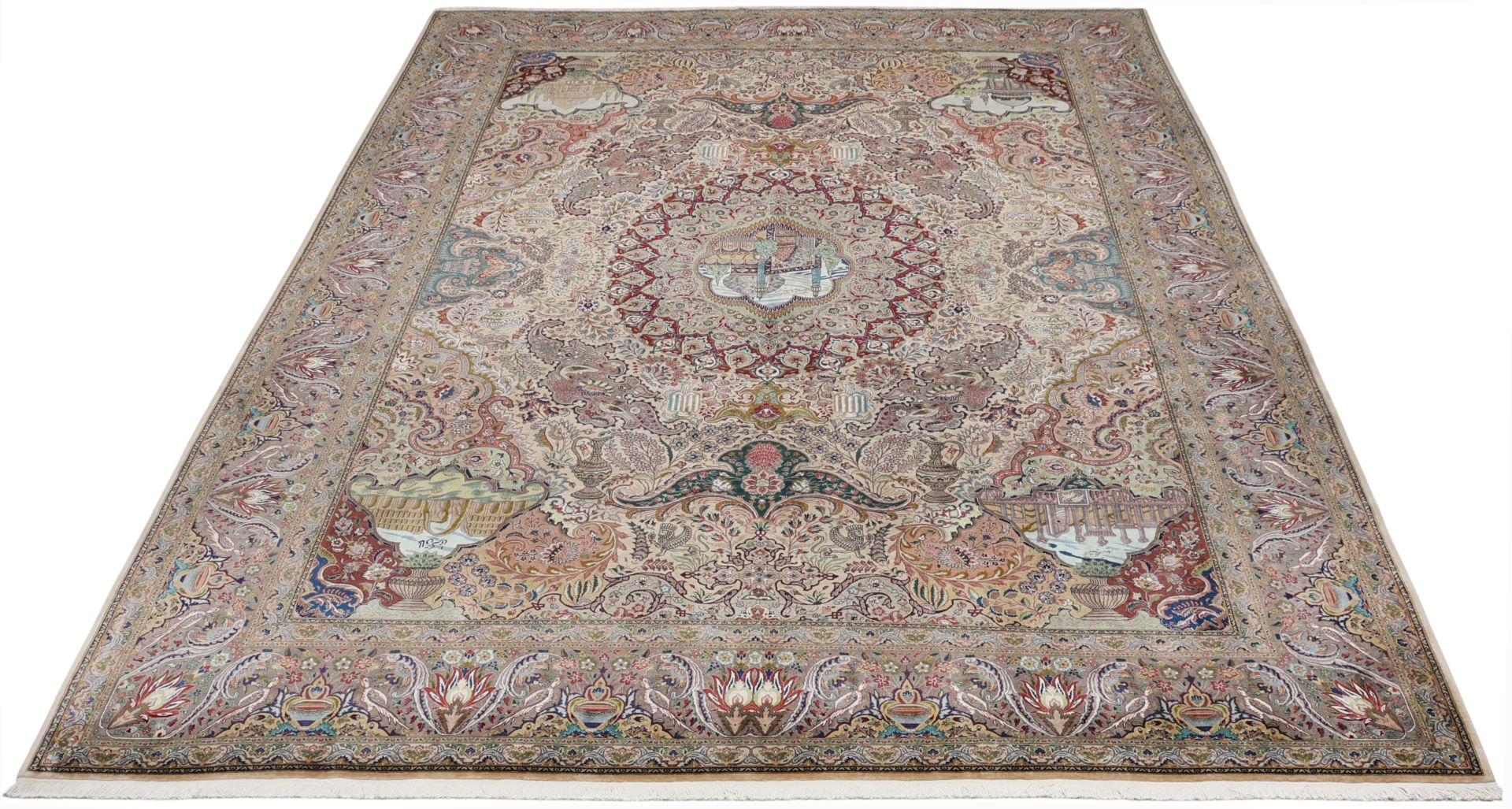 perserteppich-tabriz-310-x-402-cm-schurwolle-handgeknupft-70-jahre-alt-11 Täbriz Perserteppich 310 × 402 cm aus Wolle, handgeknüpft