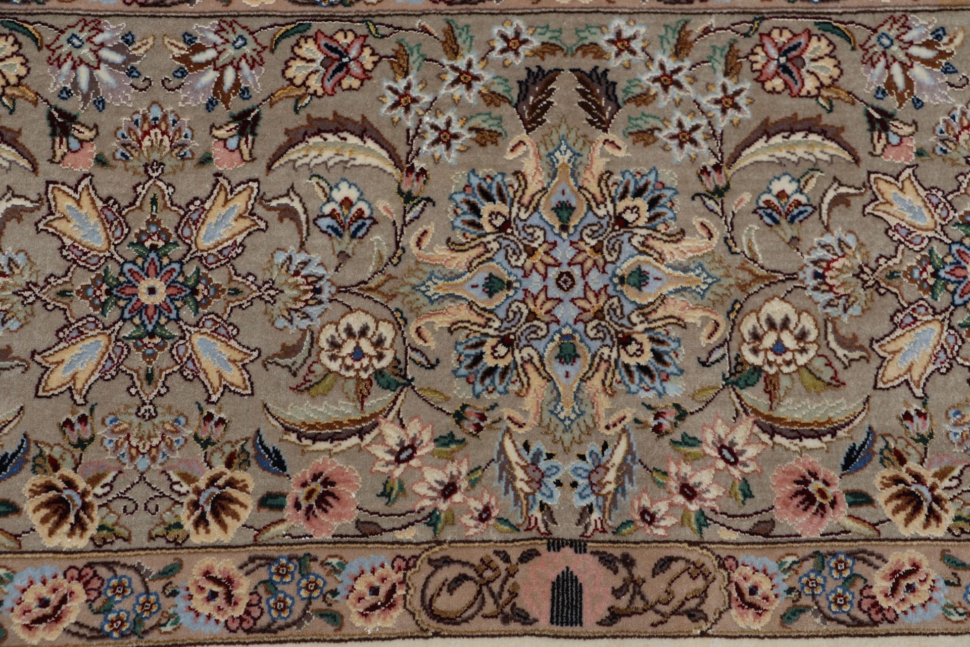 Handgeknüpfter Isfahan Perserteppich, 289 × 386 cm, Wolle & Seide