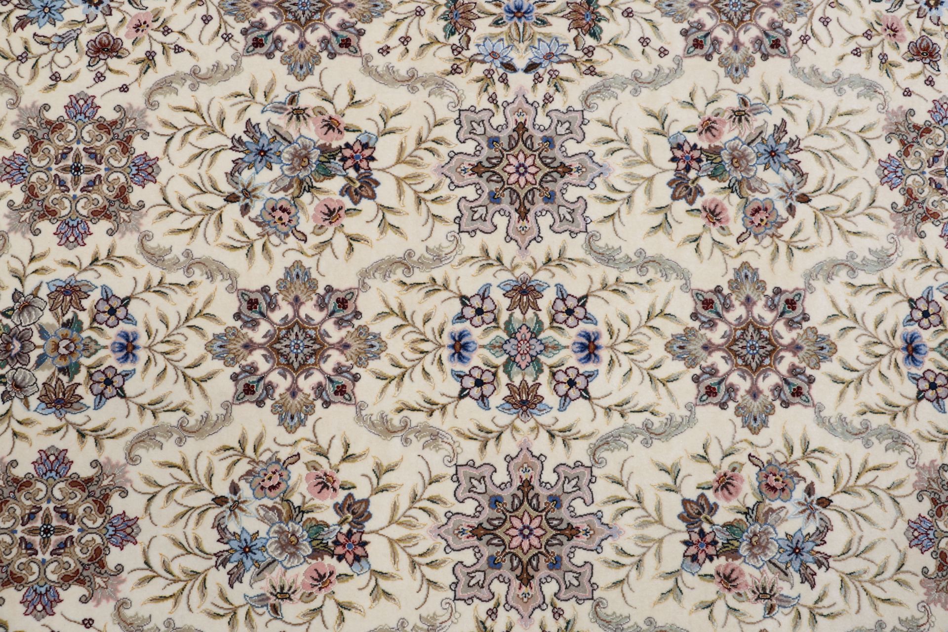 Handgeknüpfter Isfahan Perserteppich, 289 × 386 cm, Wolle & Seide