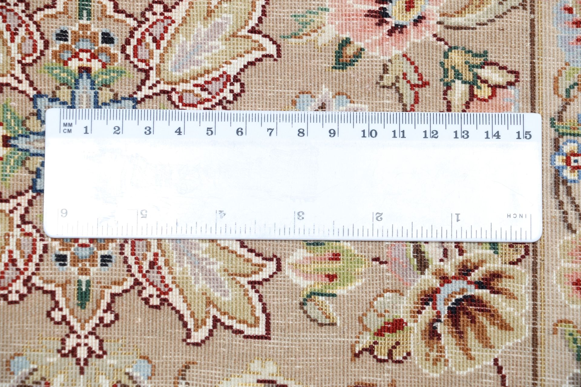 Handgeknüpfter Isfahan Perserteppich, 289 × 386 cm, Wolle & Seide