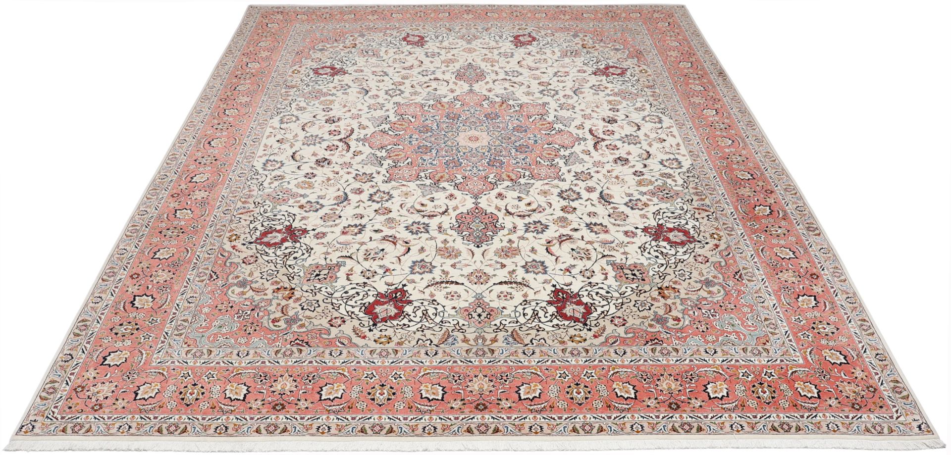 perserteppich-tabriz-300-x-380-cm-schurwolle-seide-handgeknupft-10 Täbriz Perserteppich 300 × 380 cm aus Wolle & Seide, handgeknüpft