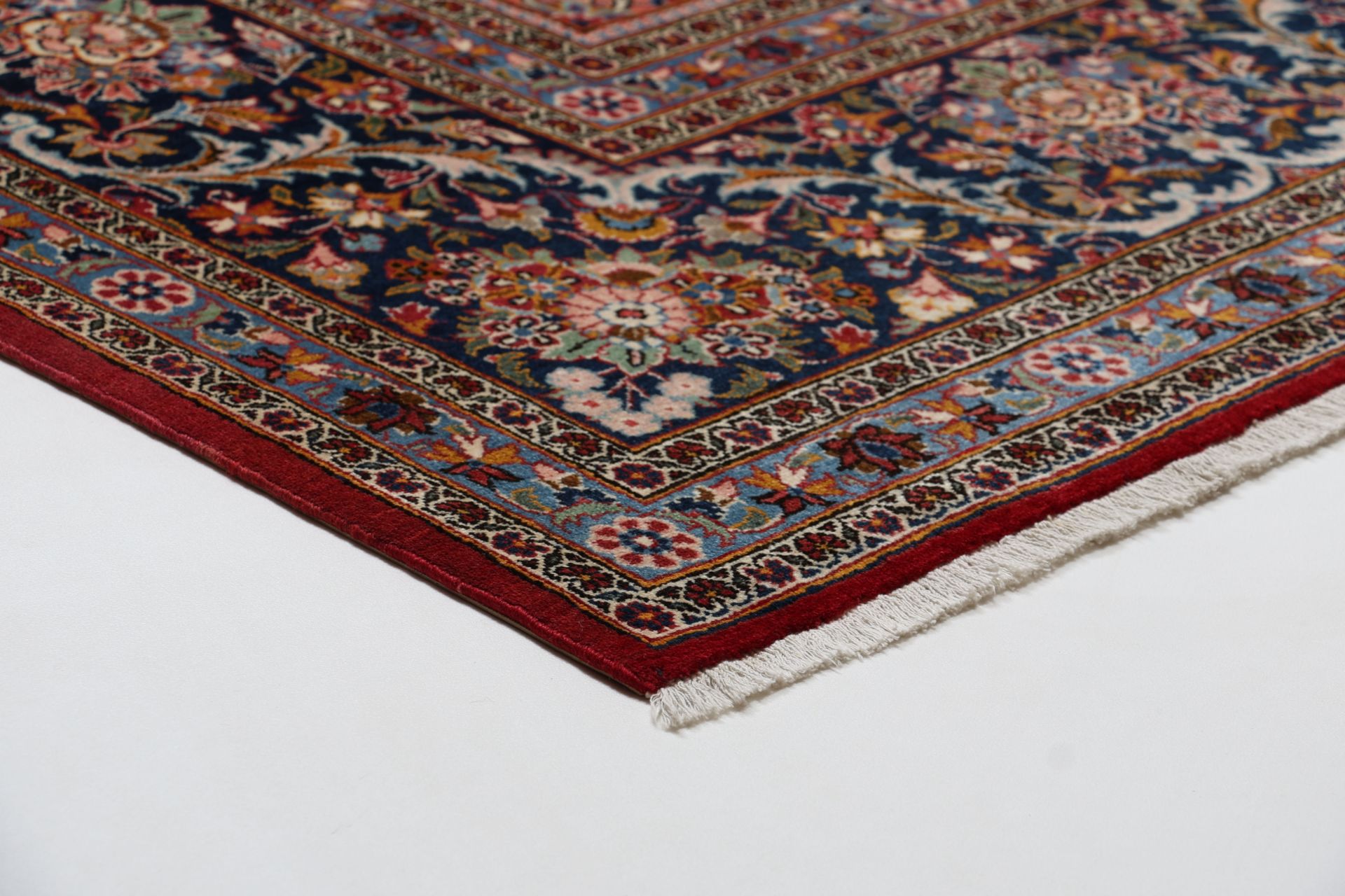 Antiker Kashan Perserteppich, 282 × 396 cm, Wolle