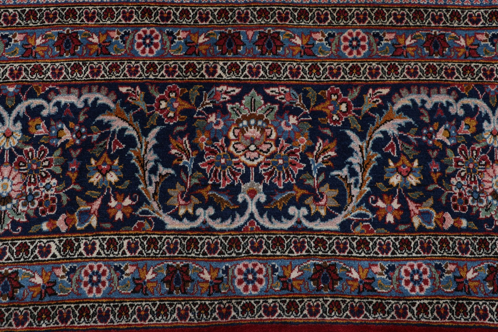 Antiker Kashan Perserteppich, 282 × 396 cm, Wolle