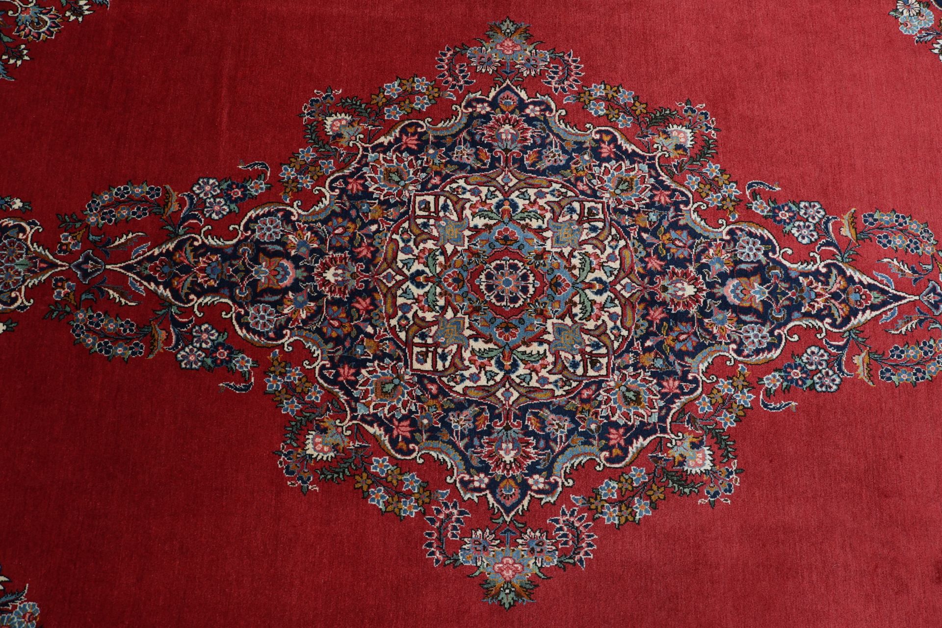 Antiker Kashan Perserteppich, 282 × 396 cm, Wolle