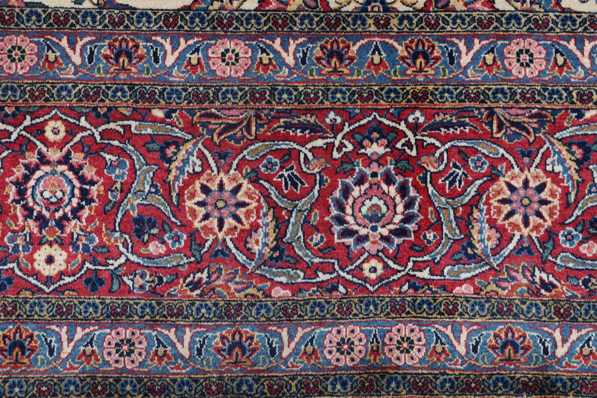 Kashan Perserteppich antik, 275 × 378 cm, Wolle