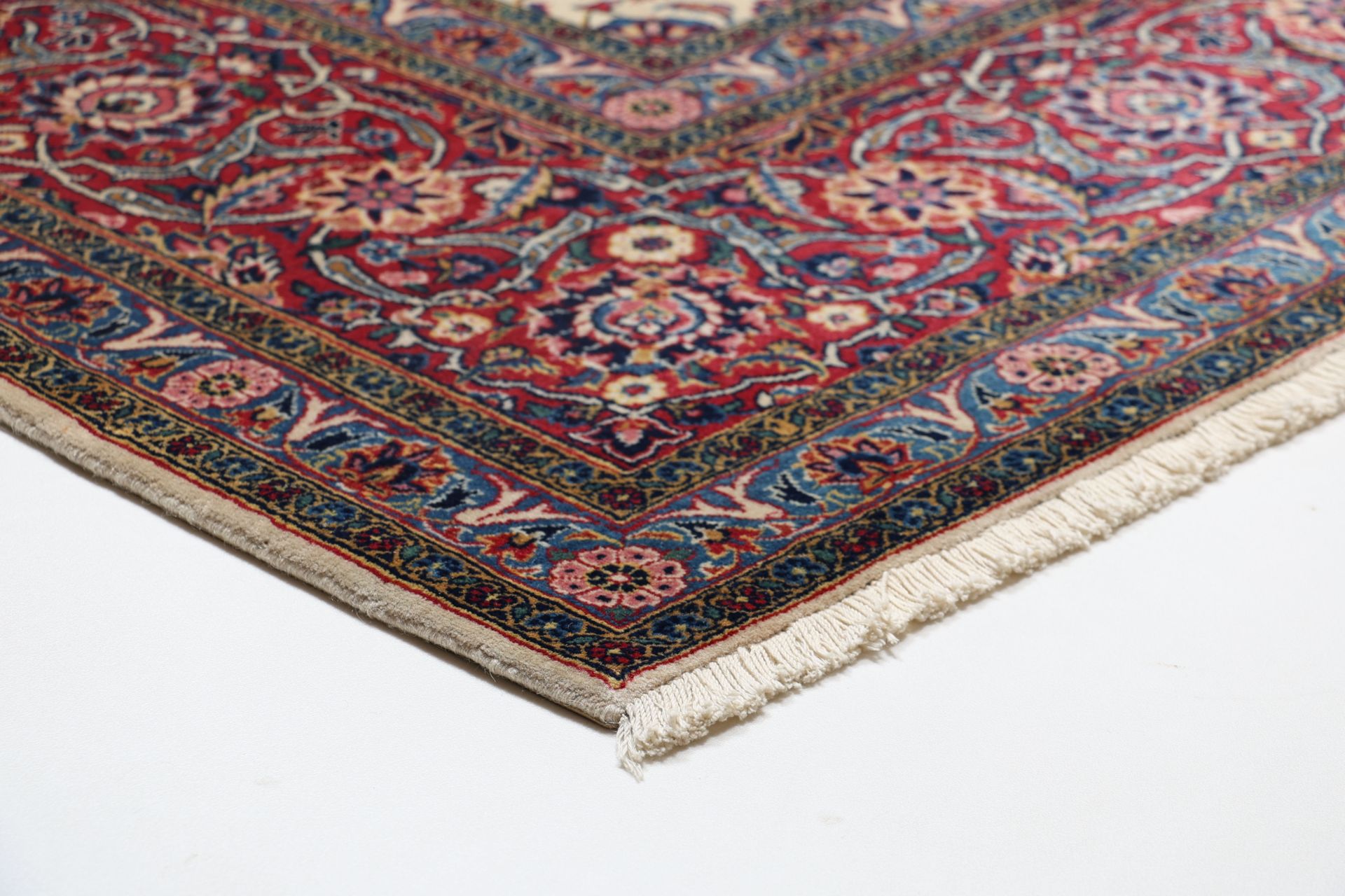 Kashan Perserteppich antik, 275 × 378 cm, Wolle
