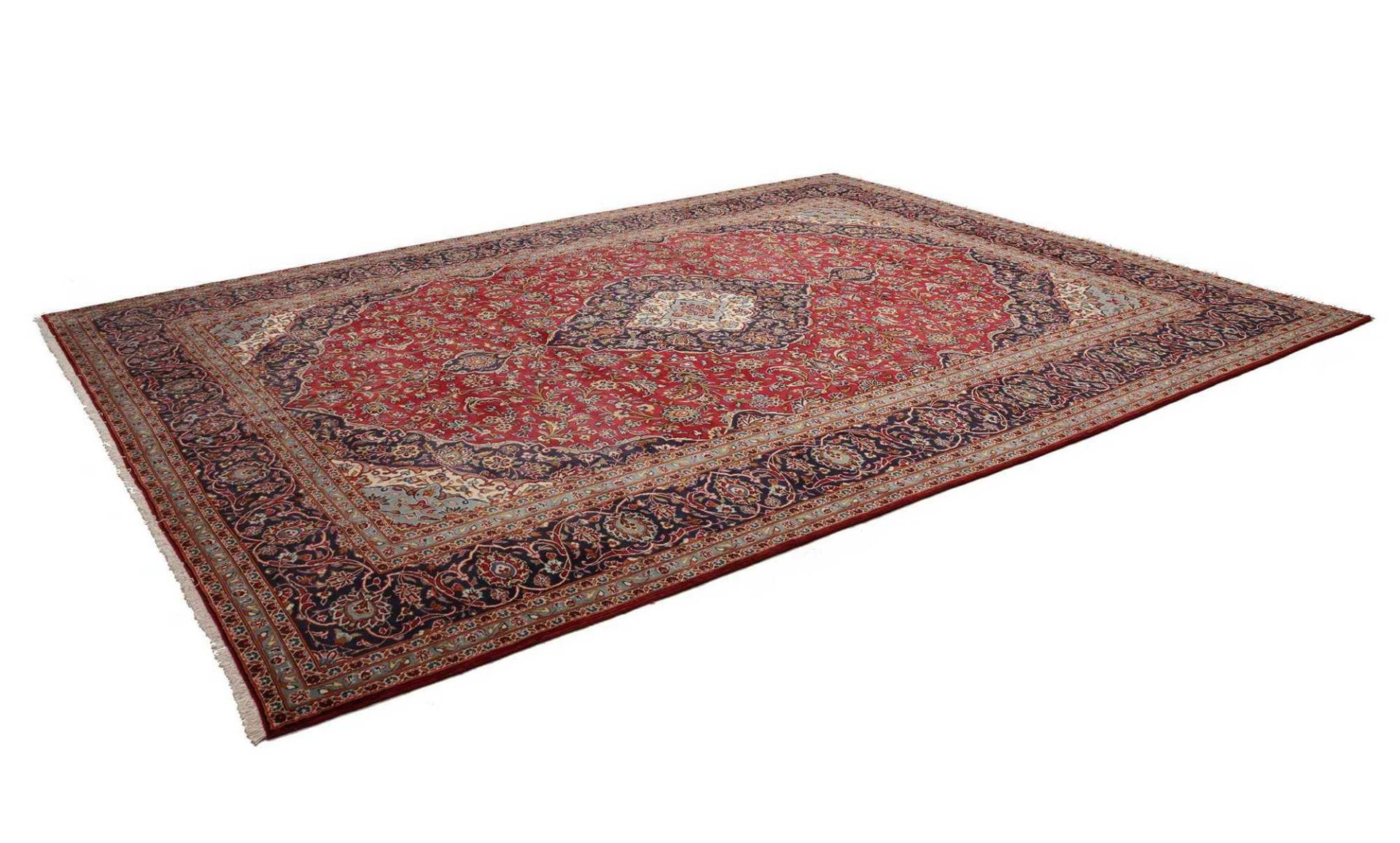 Handgeknüpfter Kashan Perserteppich 301 × 394 cm