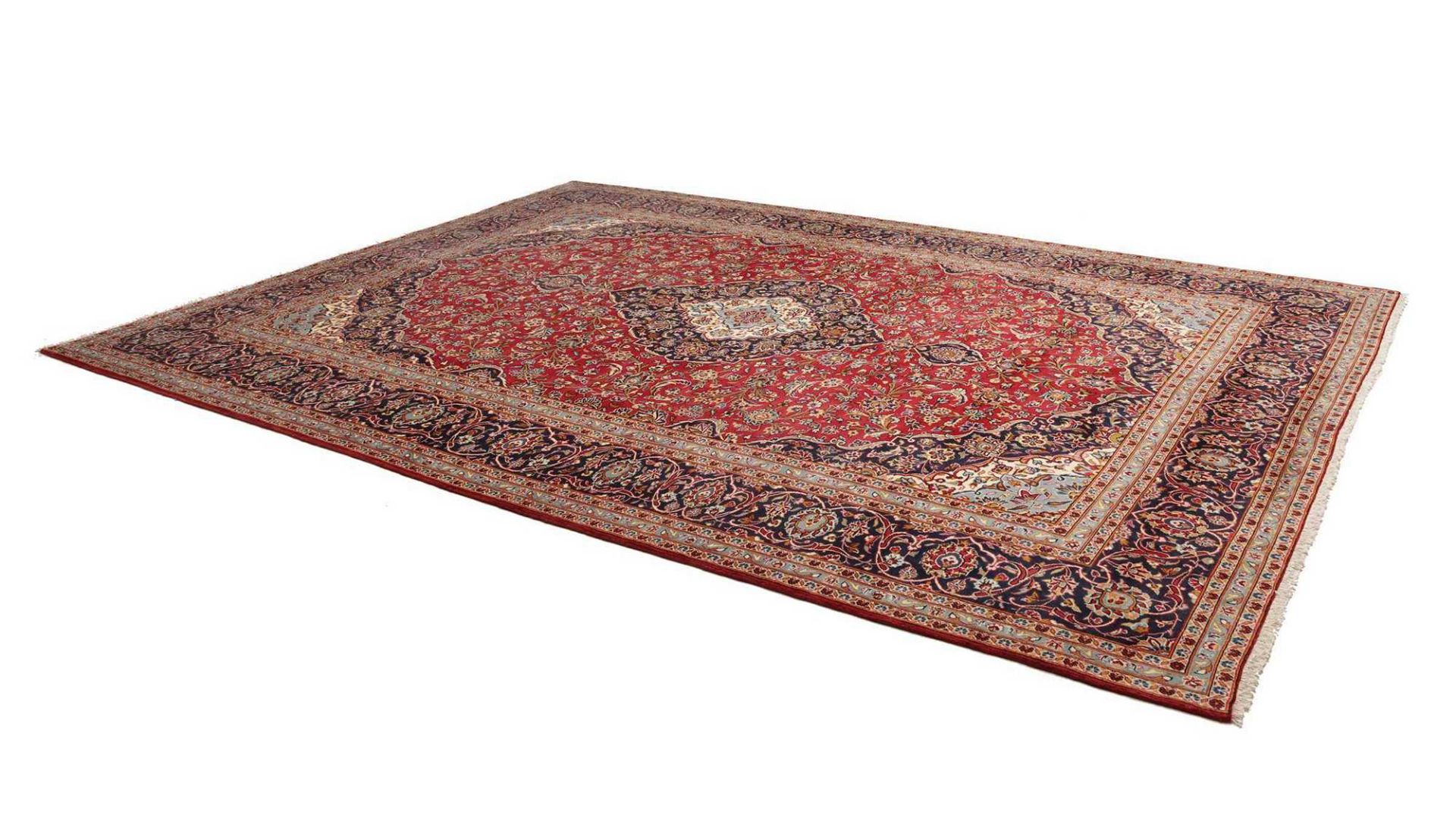 Handgeknüpfter Kashan Perserteppich 301 × 394 cm