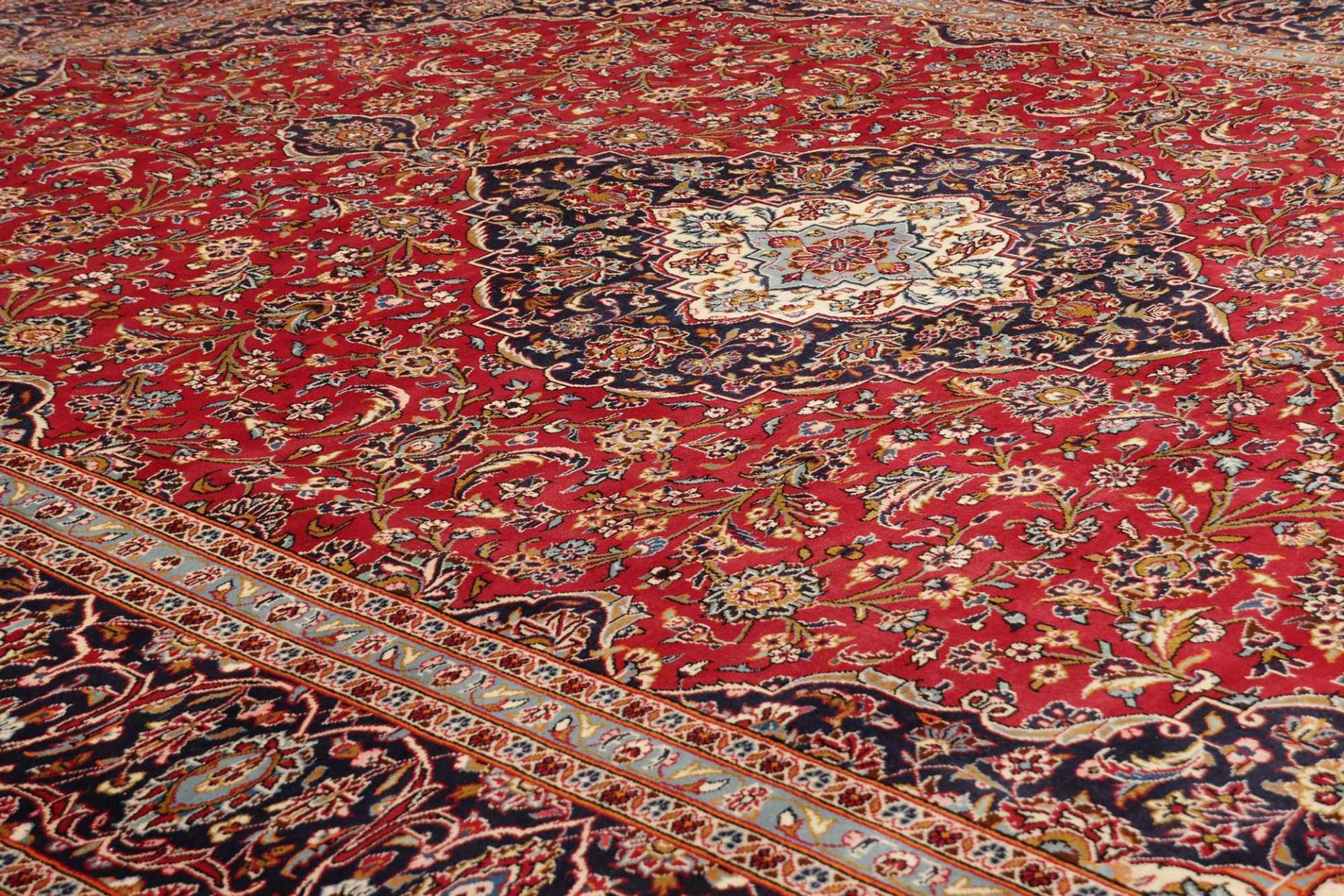 Handgeknüpfter Kashan Perserteppich 301 × 394 cm