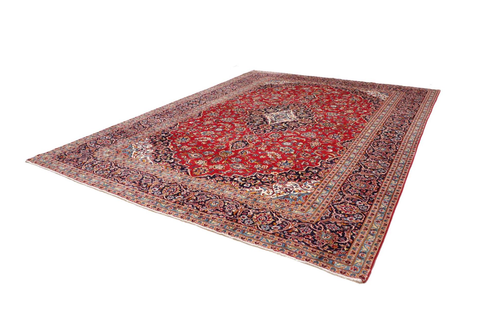 Handgeknüpfter Kashan Perserteppich 291 × 384 cm