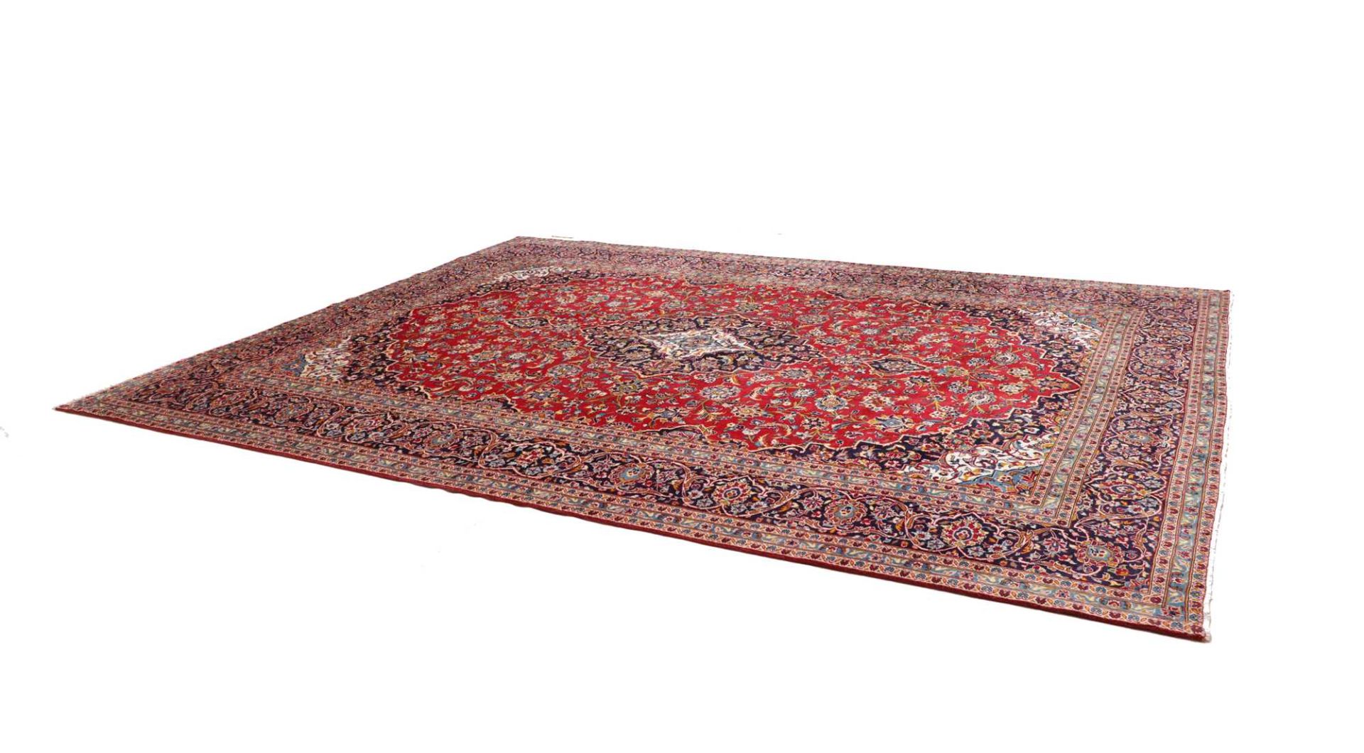 Handgeknüpfter Kashan Perserteppich 291 × 384 cm