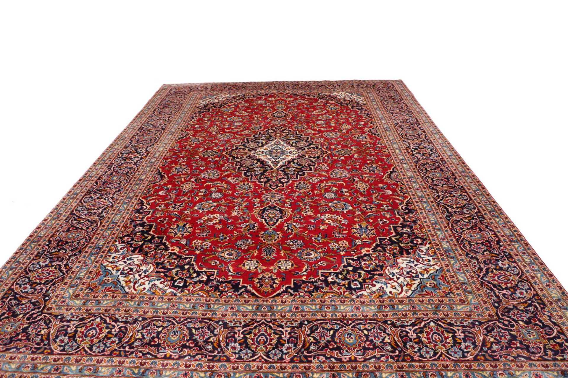 Handgeknüpfter Kashan Perserteppich 291 × 384 cm
