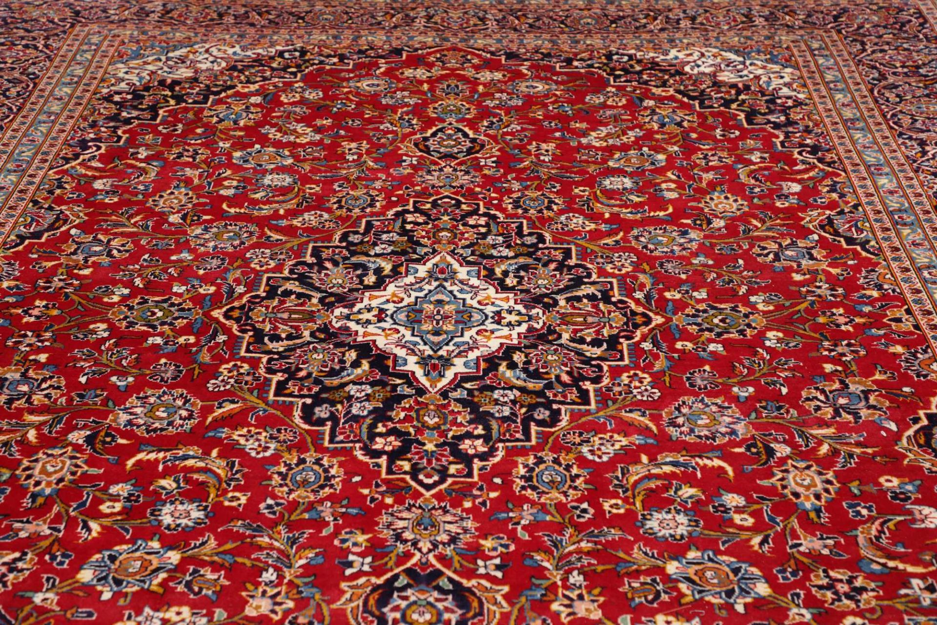 Handgeknüpfter Kashan Perserteppich 291 × 384 cm