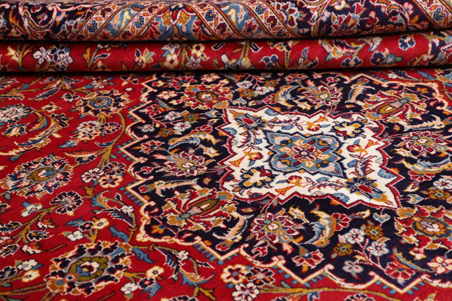 Handgeknüpfter Kashan Perserteppich 291 × 384 cm