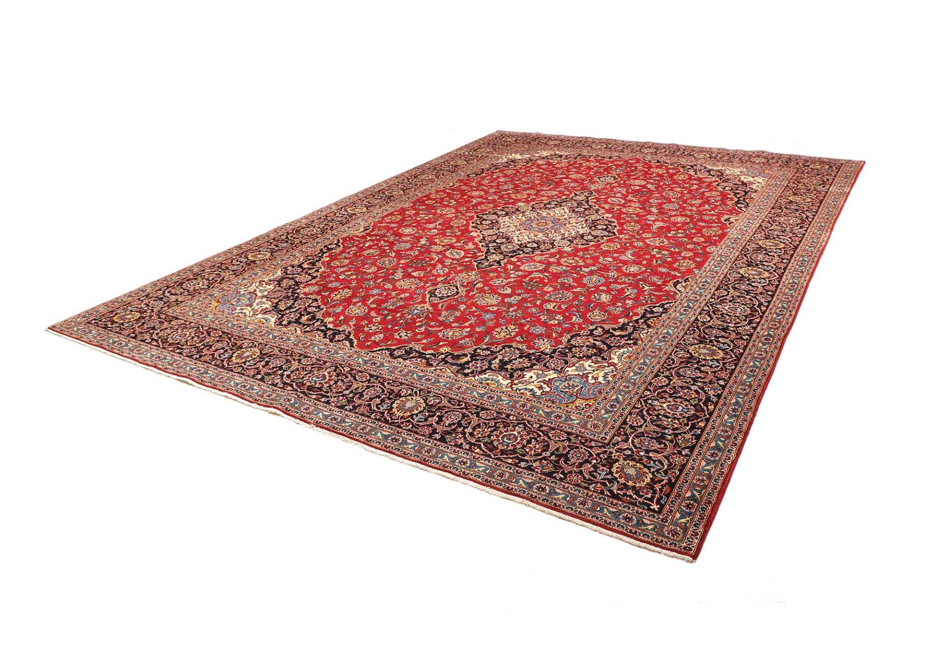 Handgeknüpfter Kashan Perserteppich 296 × 397 cm
