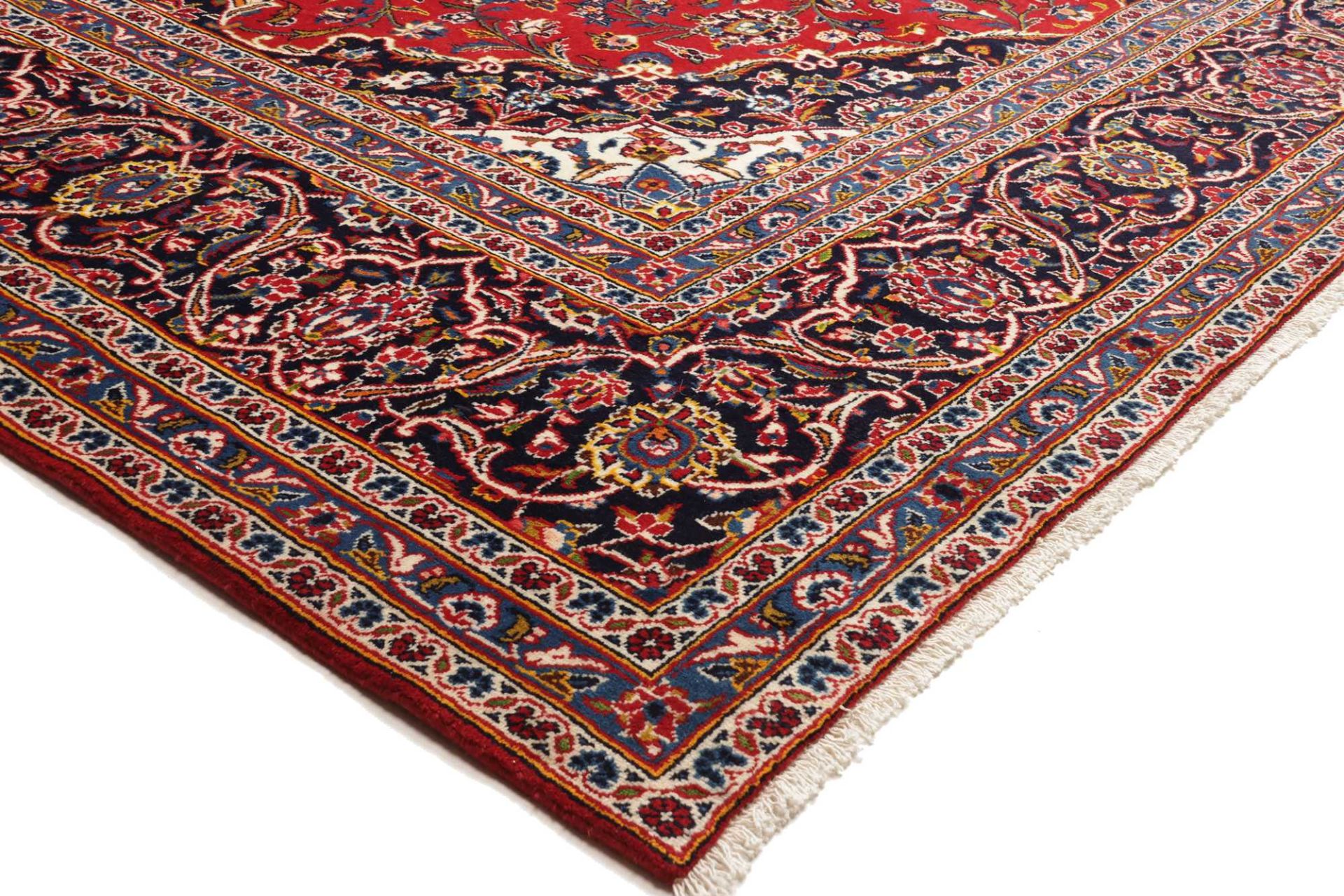Handgeknüpfter Kashan Perserteppich, 306 × 379 cm, Wolle