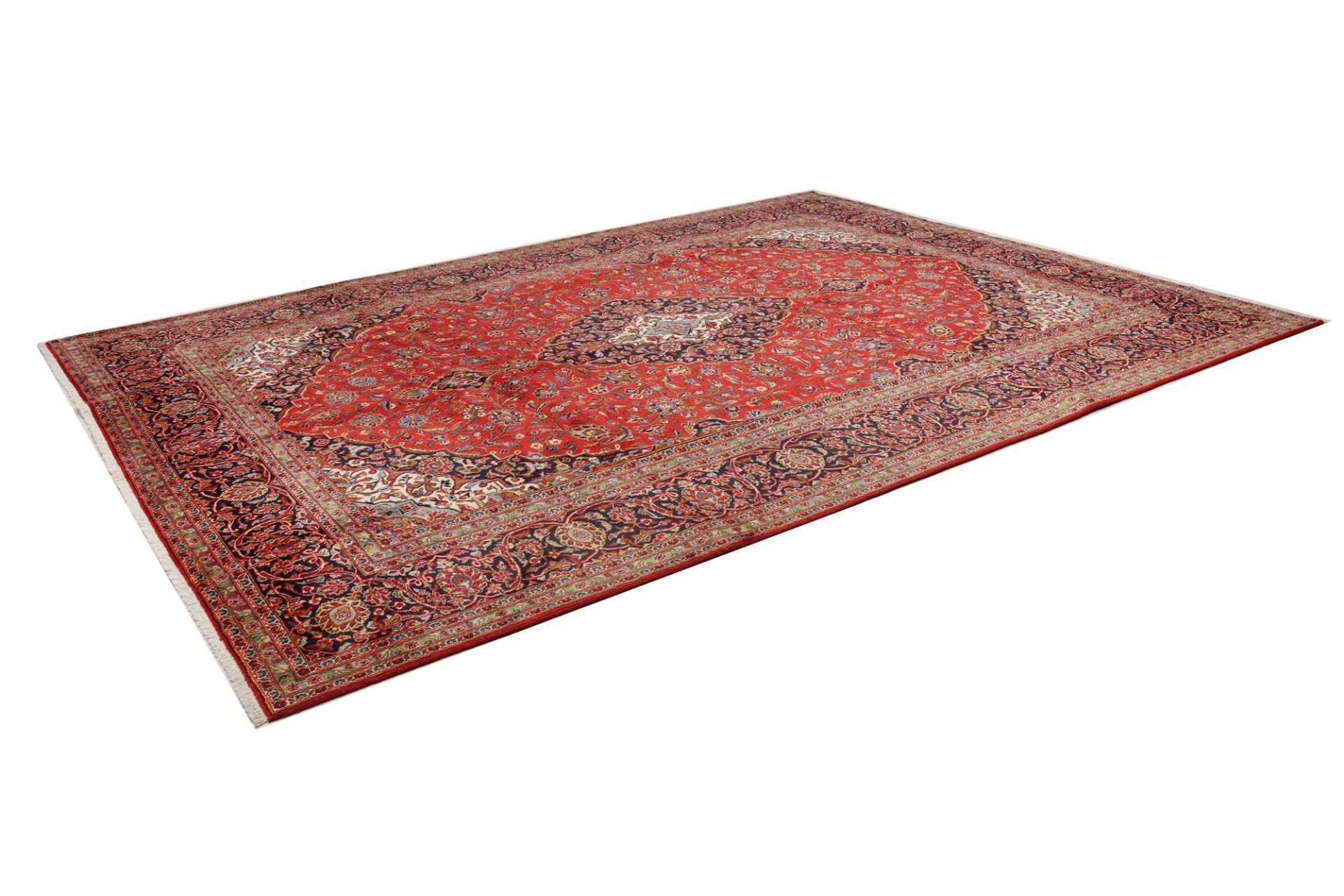 Handgeknüpfter Kashan Perserteppich 291 × 396 cm