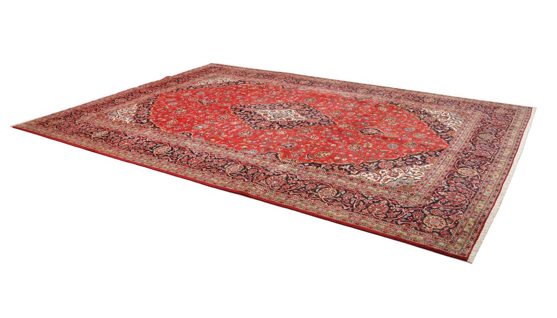 Handgeknüpfter Kashan Perserteppich 291 × 396 cm