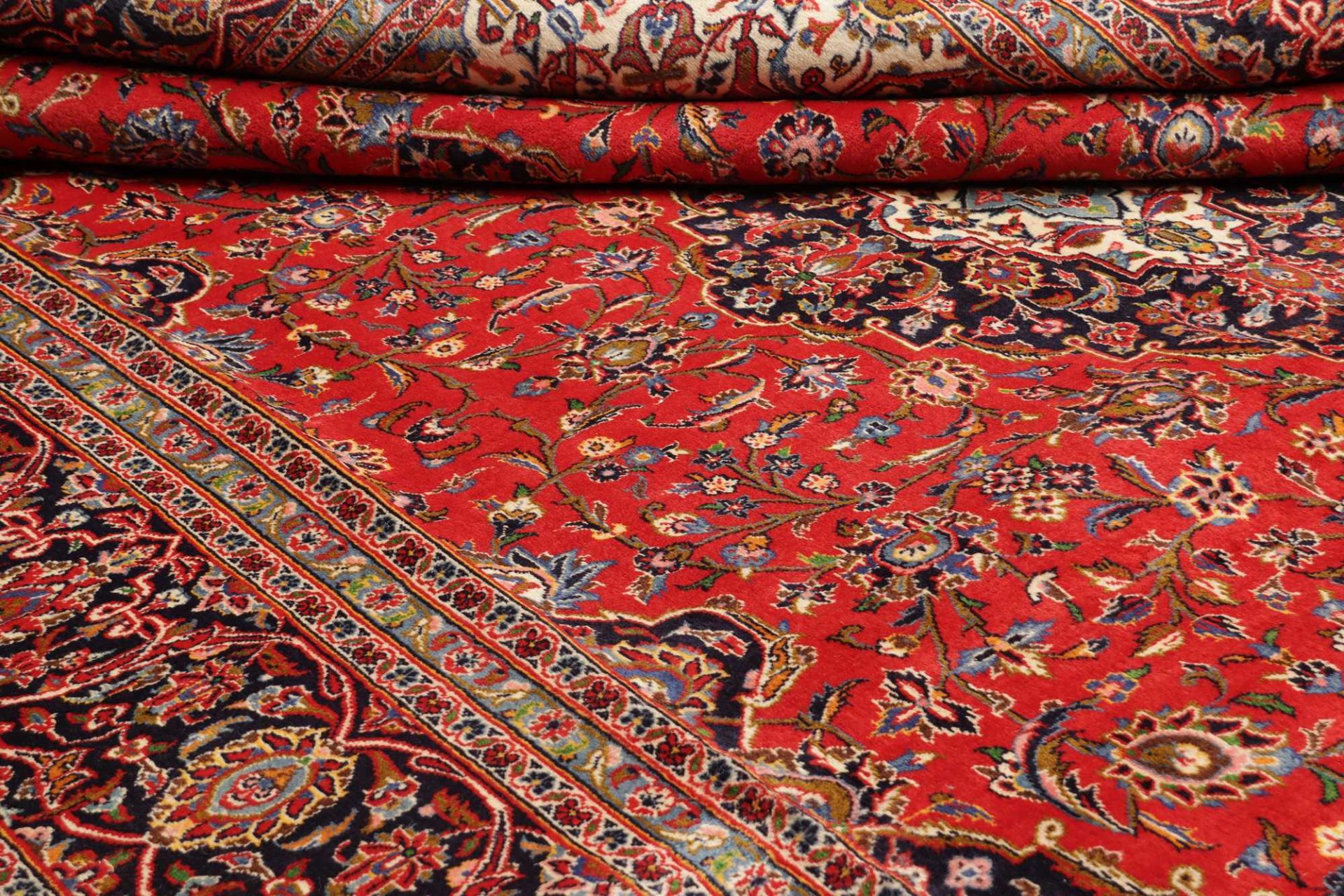 Handgeknüpfter Kashan Perserteppich 291 × 396 cm