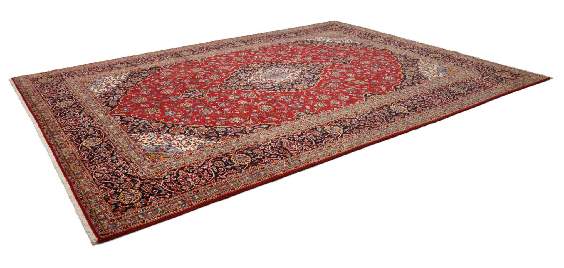Kashan Perserteppich 301 × 403 cm aus Wolle, handgeknüpft