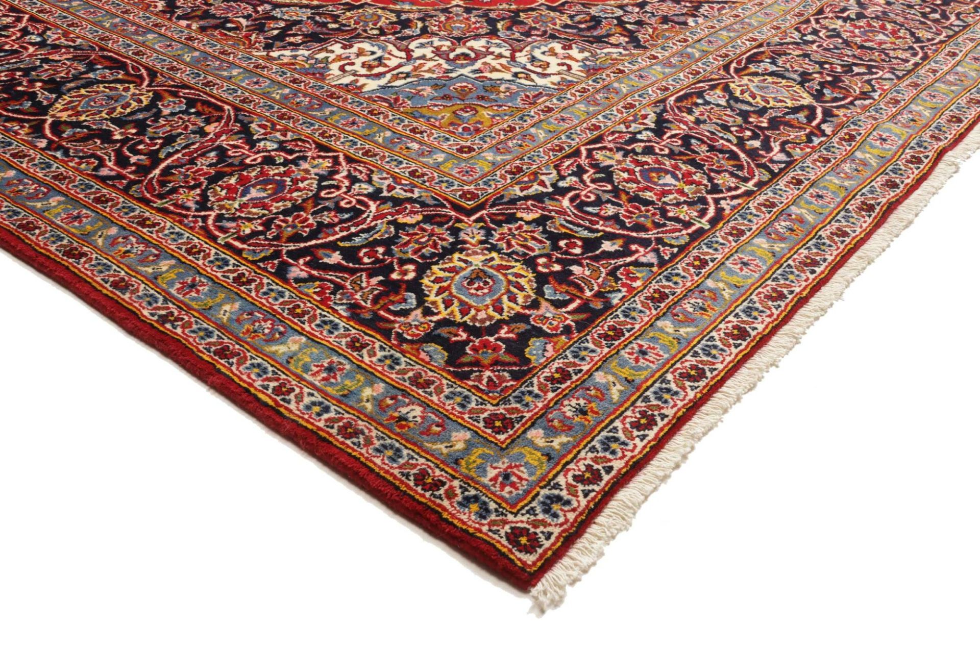 Kashan Perserteppich 301 × 403 cm aus Wolle, handgeknüpft